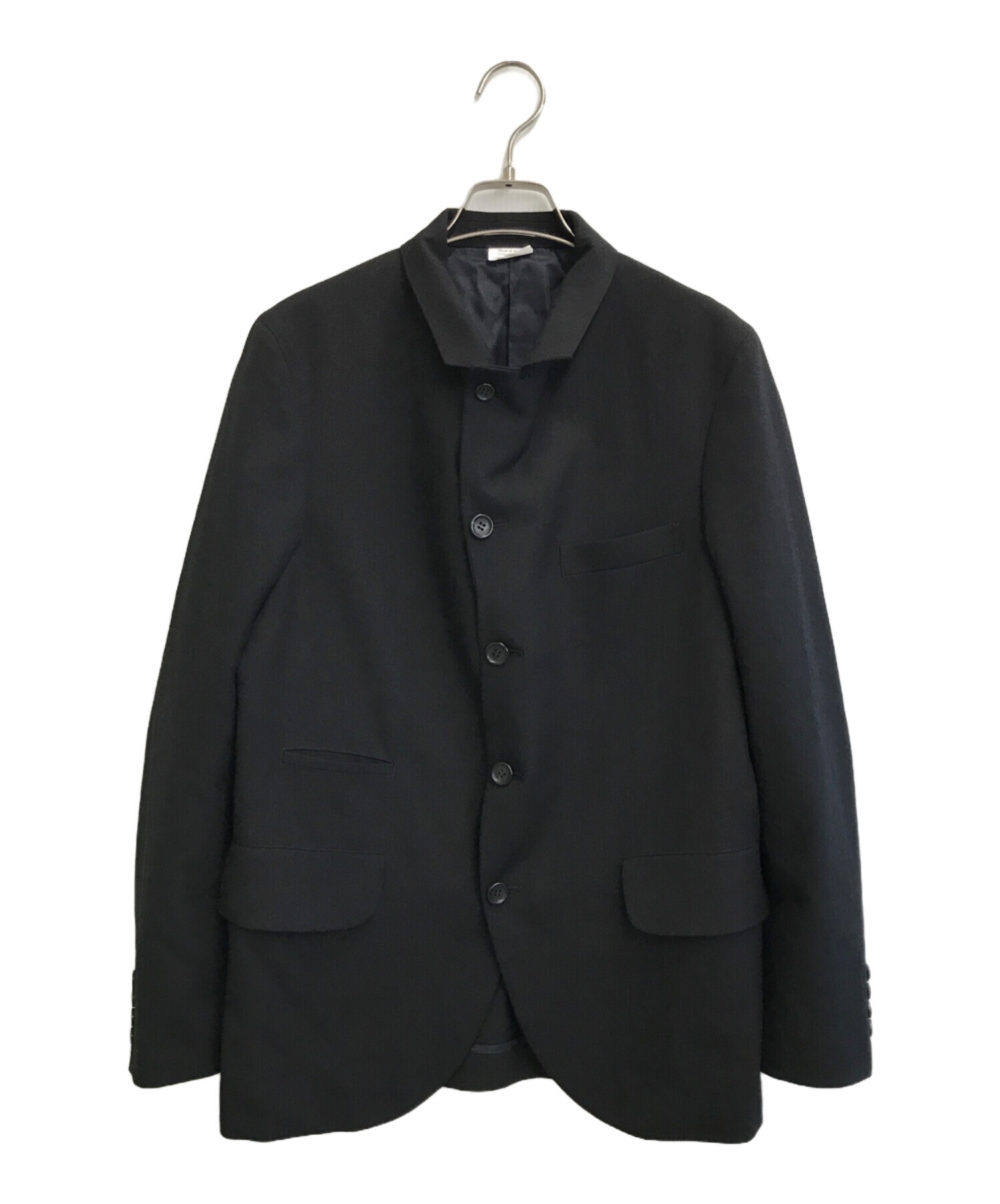 中古・古着通販】COMME des GARCONS HOMME DEUX (コムデギャルソン オム ドゥ) エステル×ウールフレアテーラードジャケット  ブラック サイズ:S｜ブランド・古着通販 トレファク公式【TREFAC FASHION】スマホサイト