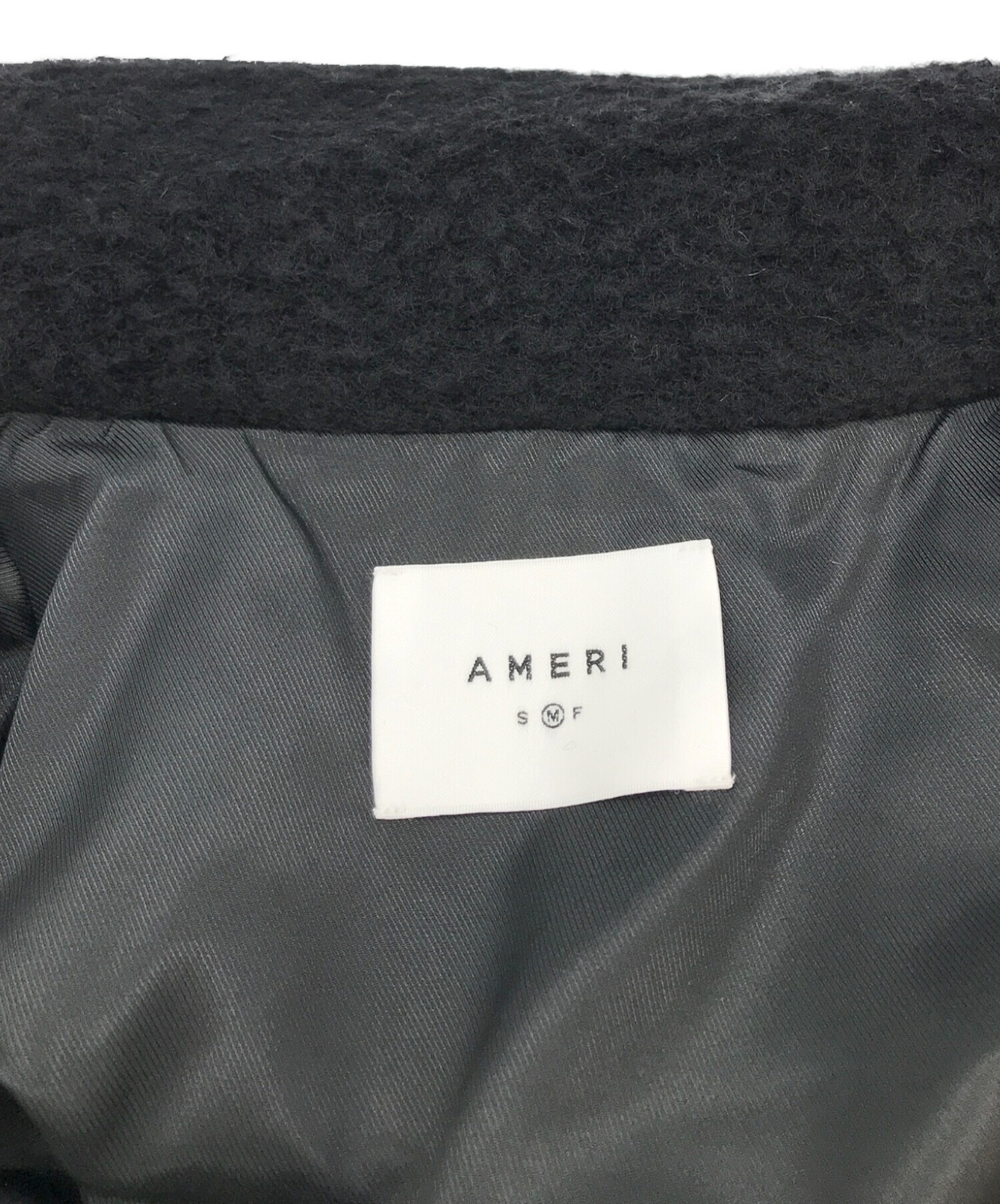 中古・古着通販】AMERI (アメリ) ナッピングウールジャケット ブラック サイズ:SIZE M 未使用品｜ブランド・古着通販  トレファク公式【TREFAC FASHION】スマホサイト