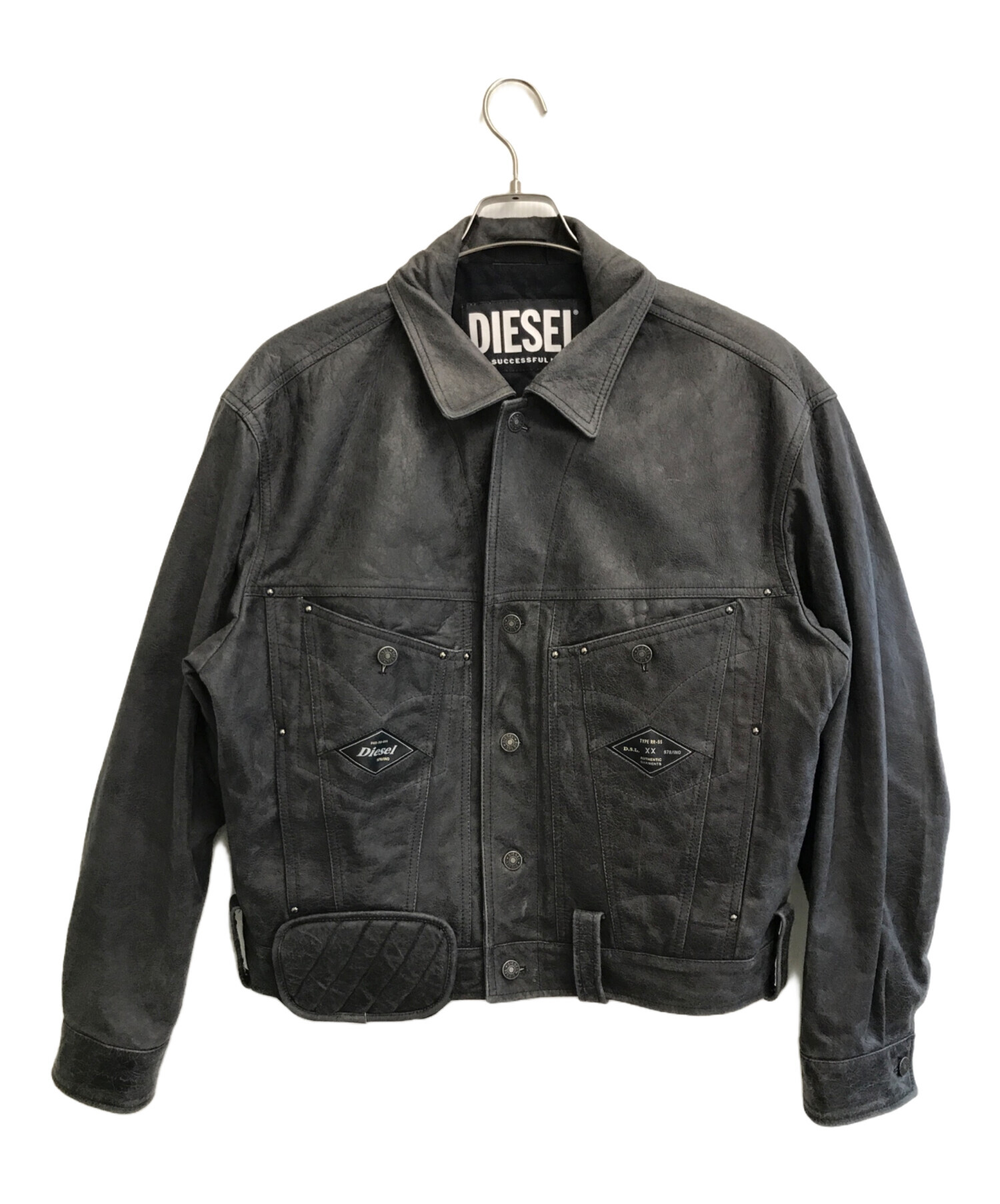 中古・古着通販】DIESEL (ディーゼル) L-MARTINレザージャケット ブラック サイズ:SIZE L｜ブランド・古着通販  トレファク公式【TREFAC FASHION】スマホサイト