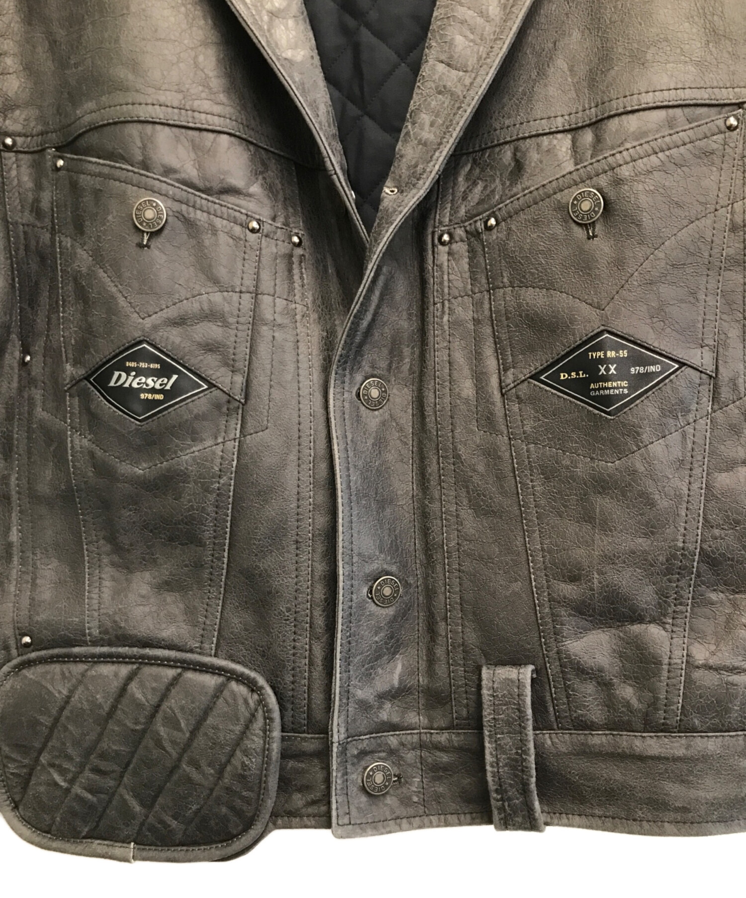 中古・古着通販】DIESEL (ディーゼル) L-MARTINレザージャケット ブラック サイズ:SIZE L｜ブランド・古着通販  トレファク公式【TREFAC FASHION】スマホサイト