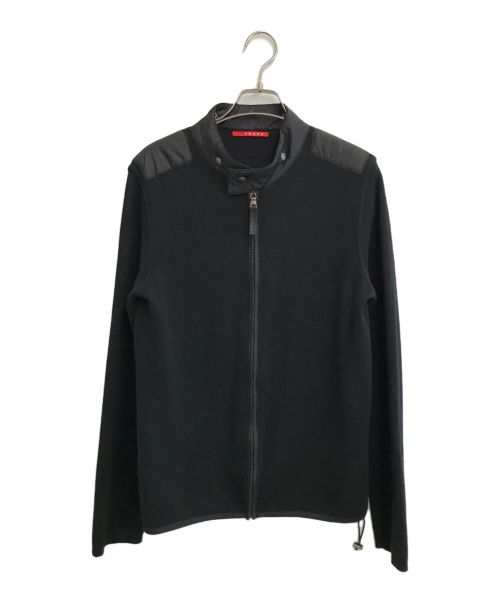 【中古・古着通販】PRADA SPORTS (プラダスポーツ) 切替ジップアップニットジャケット ブラック サイズ:表記無し｜ブランド・古着通販  トレファク公式【TREFAC FASHION】スマホサイト