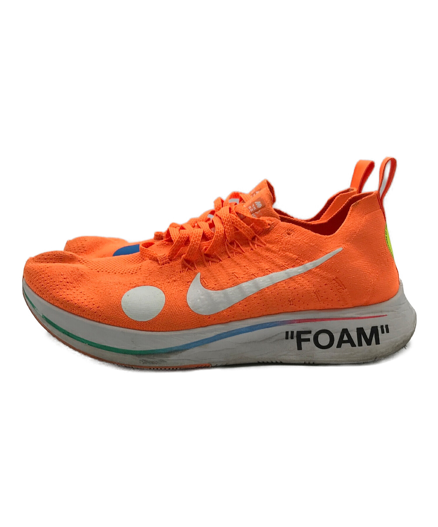 NIKE×OFF WHITE (ナイキ×オフホワイト) ZOOM FLY MERCURIAL FLYKNIT/ズーム フライ マーキュリアル  フライニット オレンジ サイズ:28