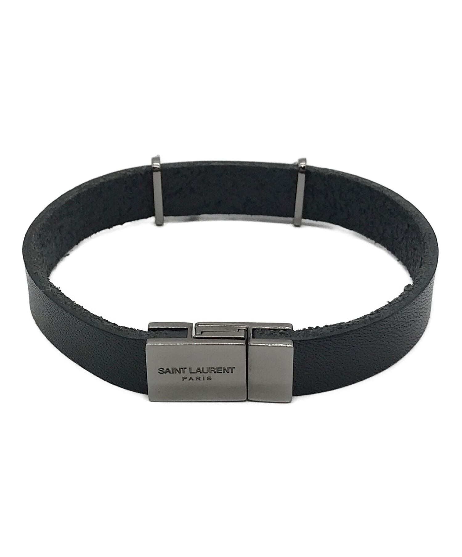 Saint Laurent Paris (サンローランパリ) YSL BRACELET/(オピウム ブレスレット（レザー） ブラック