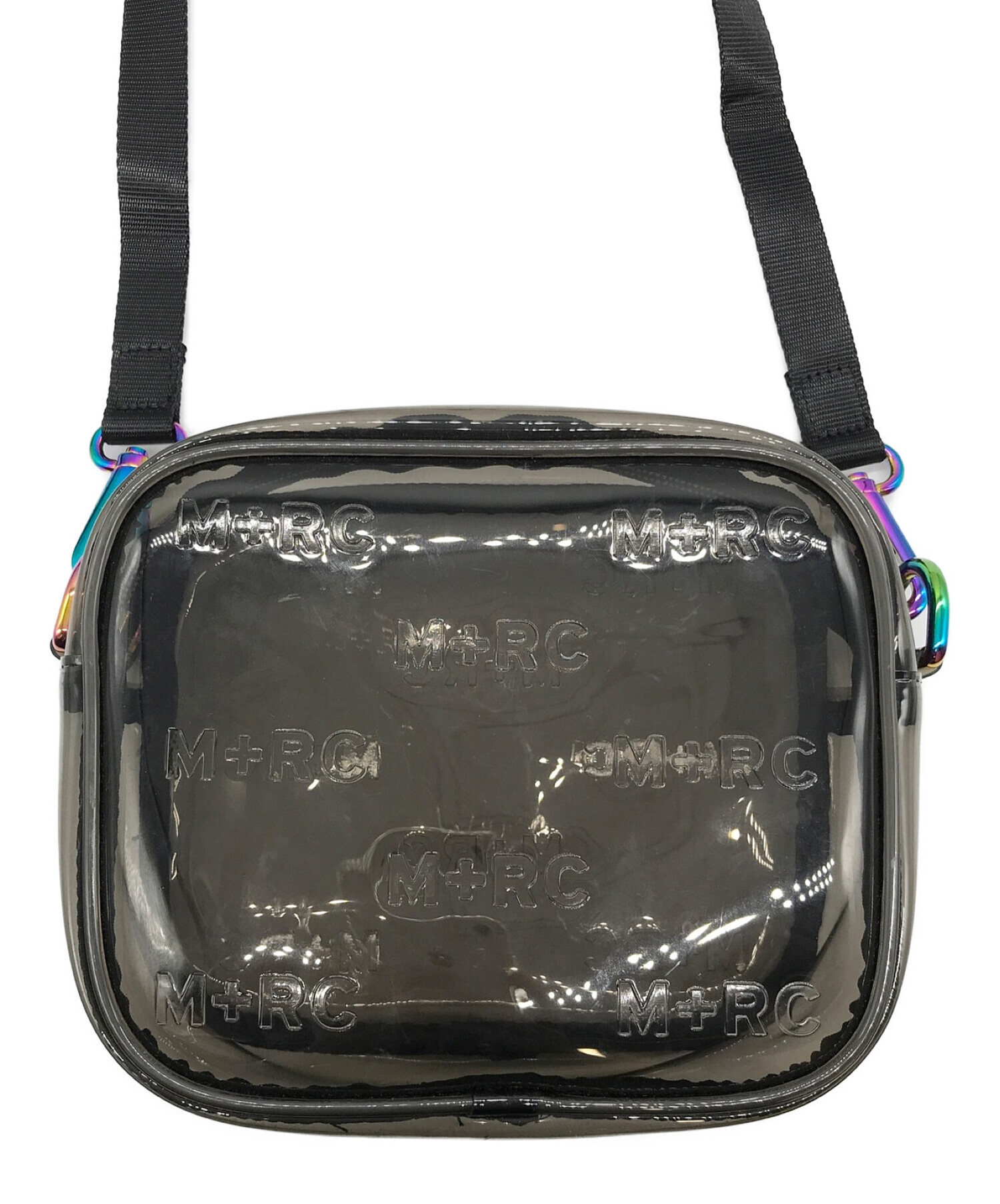 M+RC NOIR (マルシェノア) EMBOSSED BLACK TRANSPARENT PVC BAG ブラック