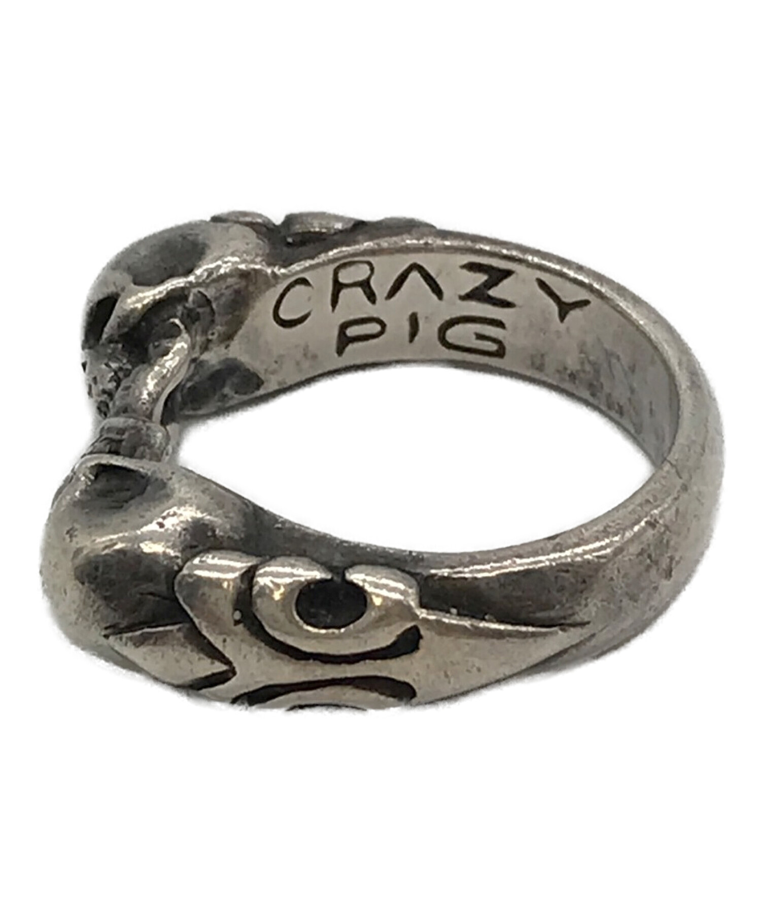 CRAZYPIG (クレイジーピッグ) TWO SKULLS TUDOR RING