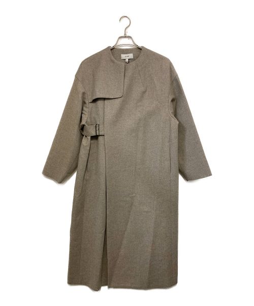 中古・古着通販】HYKE (ハイク) COLLARLESS WOOL COAT グレー サイズ:1