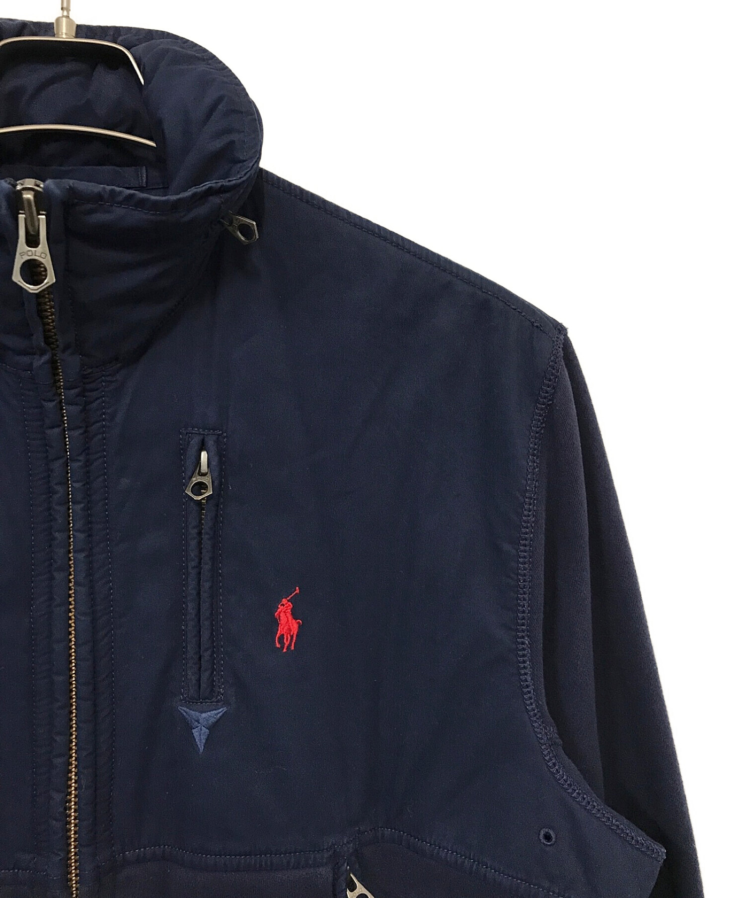 POLO RALPH LAUREN (ポロ・ラルフローレン) 切替ジップアップジャケット ネイビー サイズ:Ⅼ