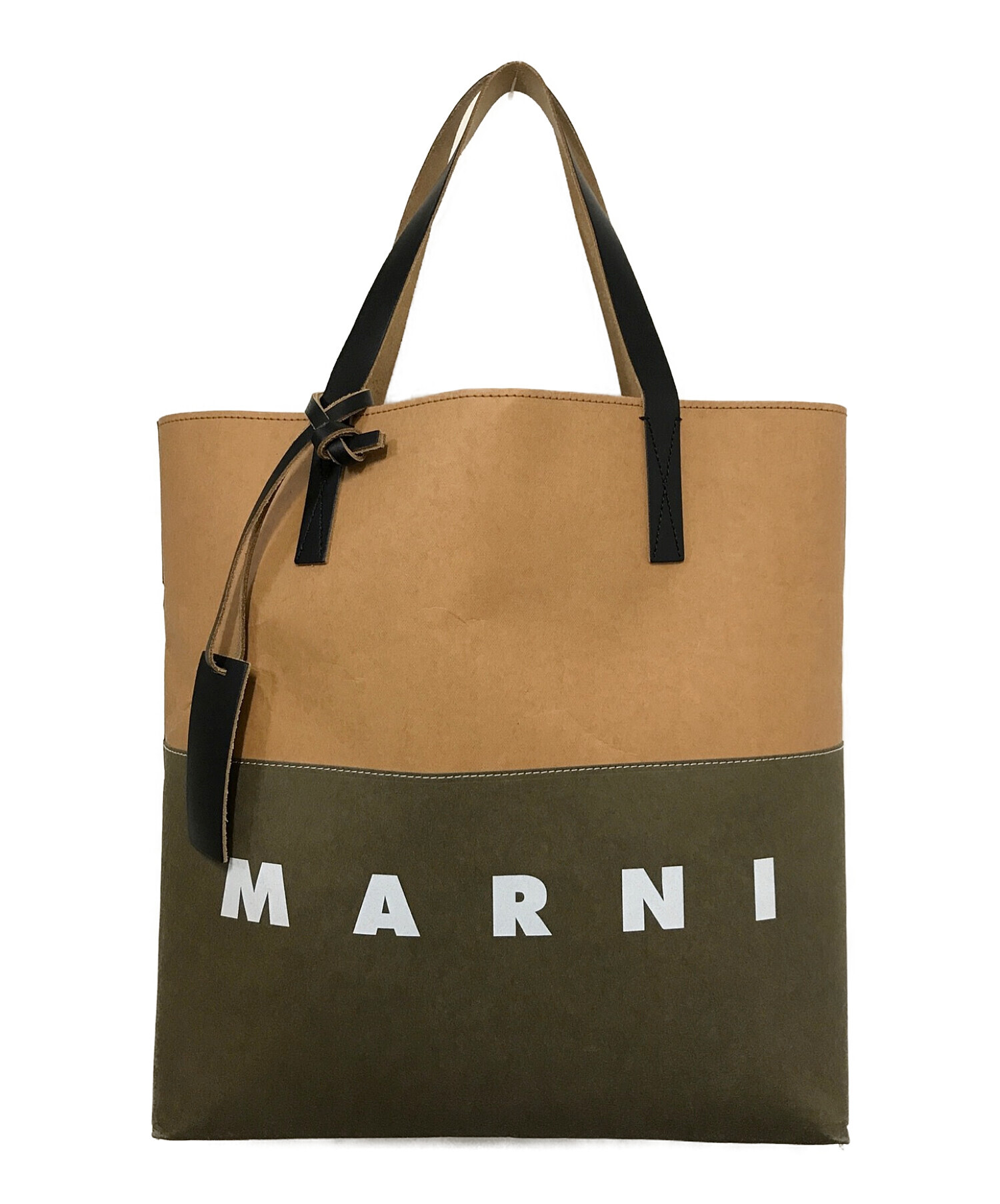 中古・古着通販】MARNI (マルニ) ペーパーショッピングバッグ カーキ