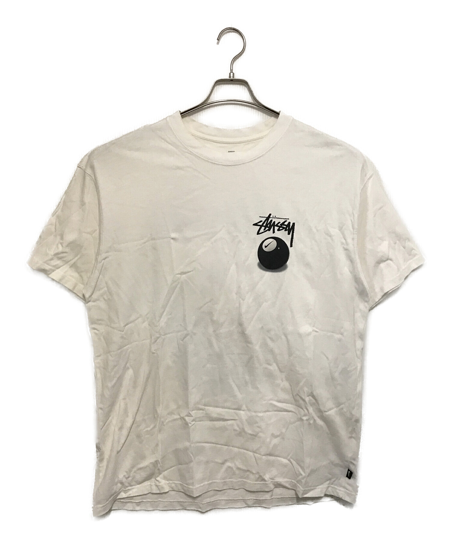 NIKE×STUSSY (ナイキ×ステューシー) M NRG FL SS 8BALL TEE ホワイト サイズ:Ⅼ