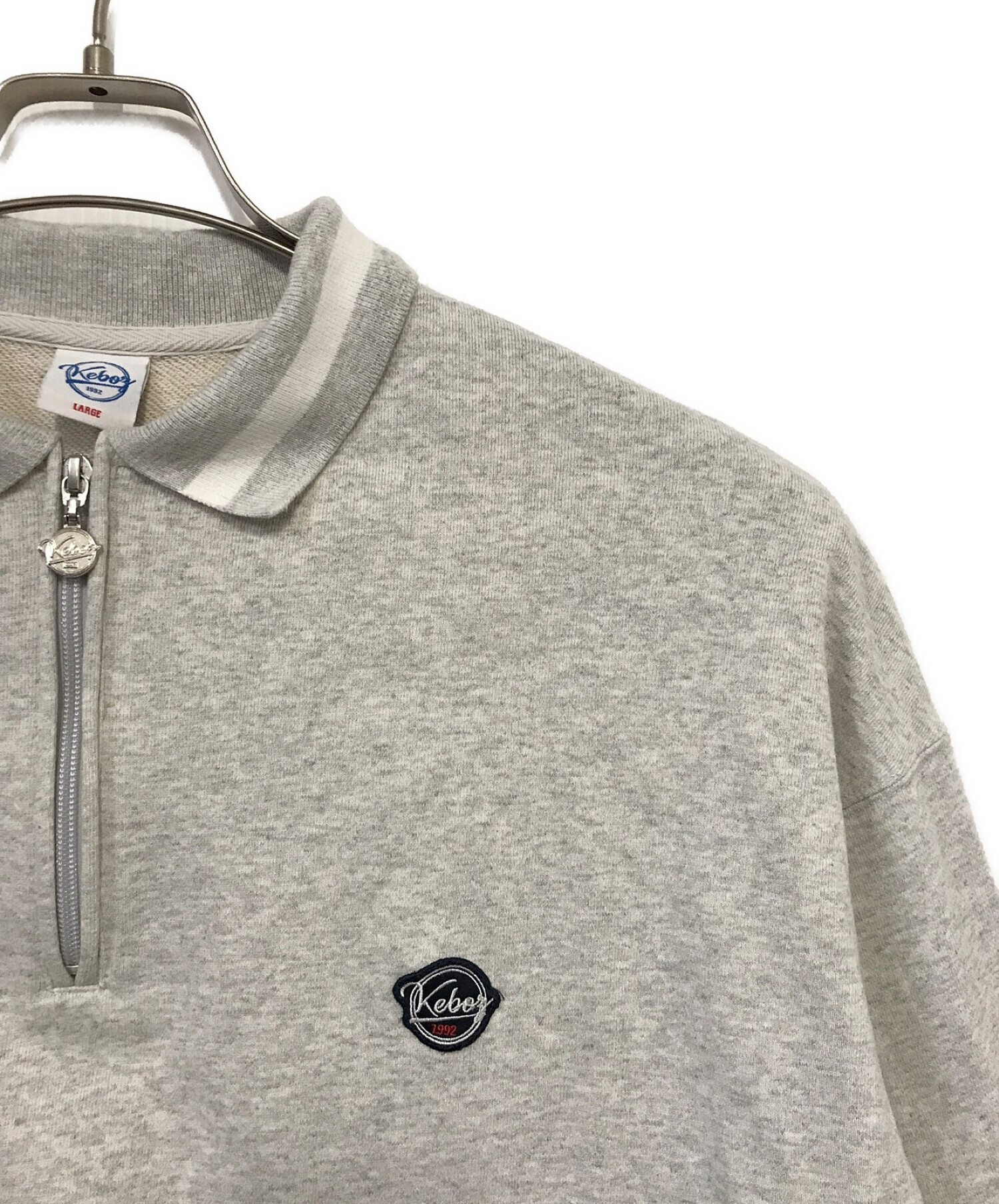 KEBOZ (ケボズ) BB SMALL WAPPEN SWEAT POLO グレー サイズ:Ⅼ