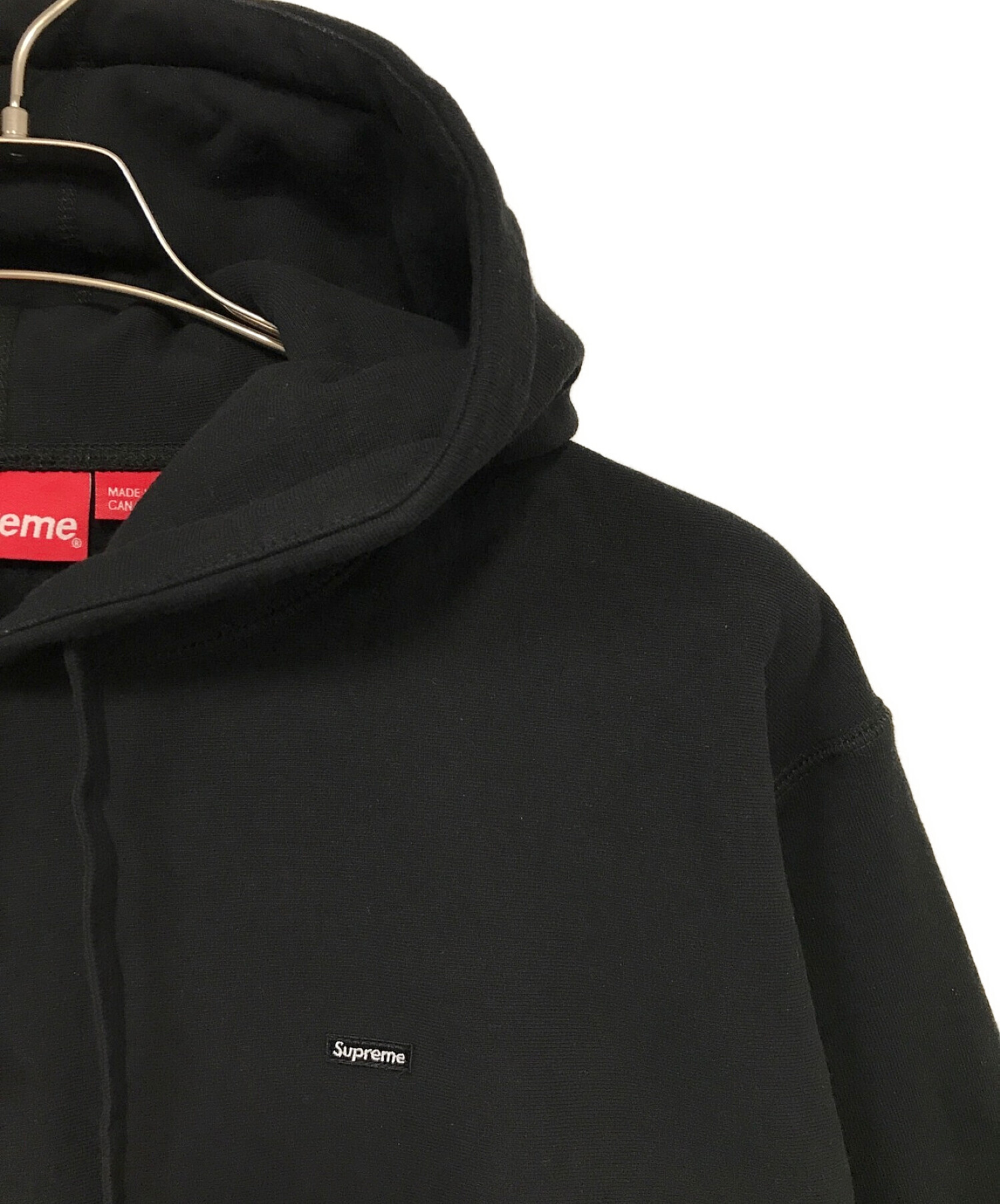 SUPREME (シュプリーム) Small Box Hooded Sweatshirt（スモールボックスフーデッドスウェットシャツ） ブラック  サイズ:Ｌ