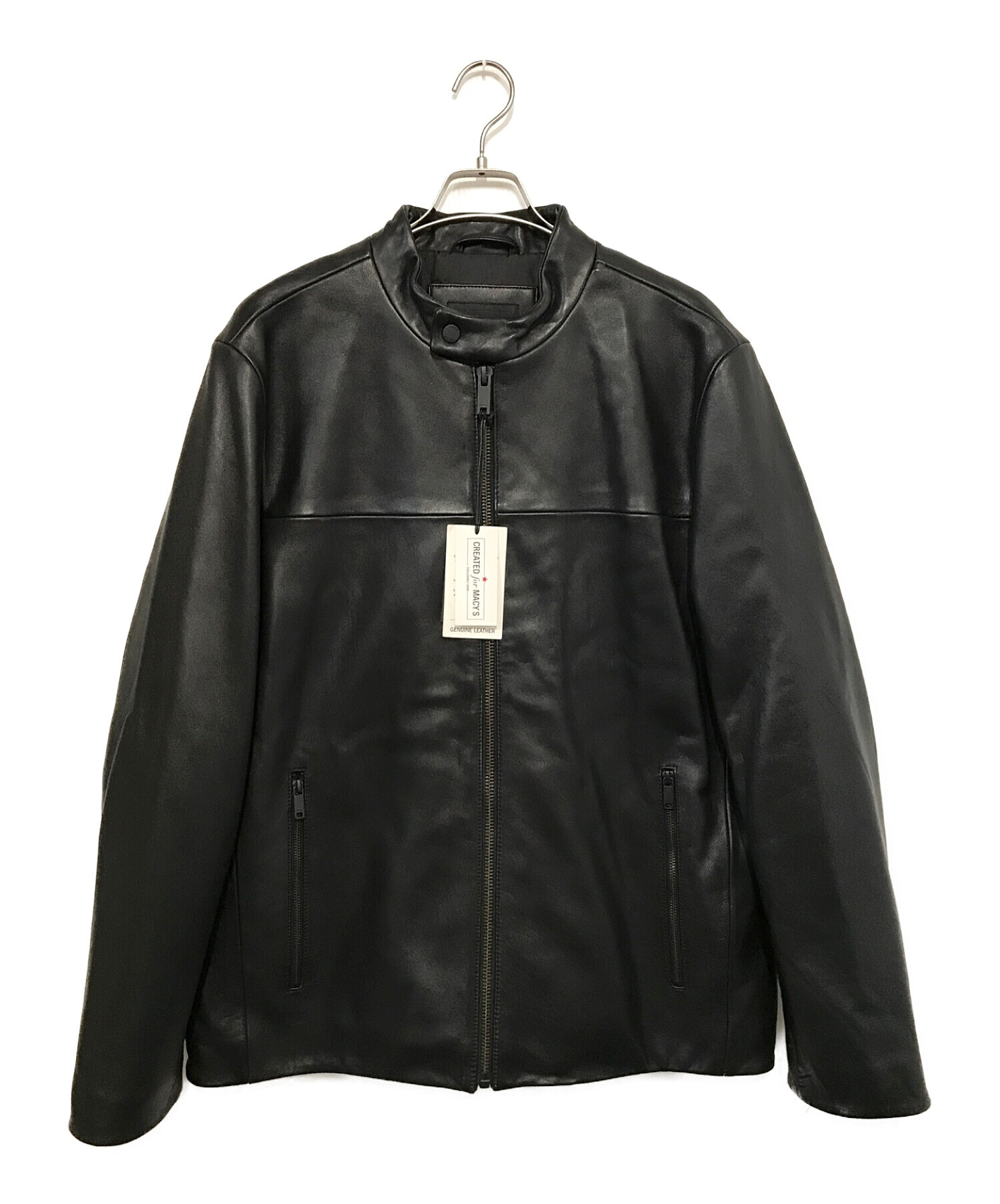 DKNY (ダナキャランニューヨーク) シングルライダースジャケット ブラック サイズ:Ⅼ