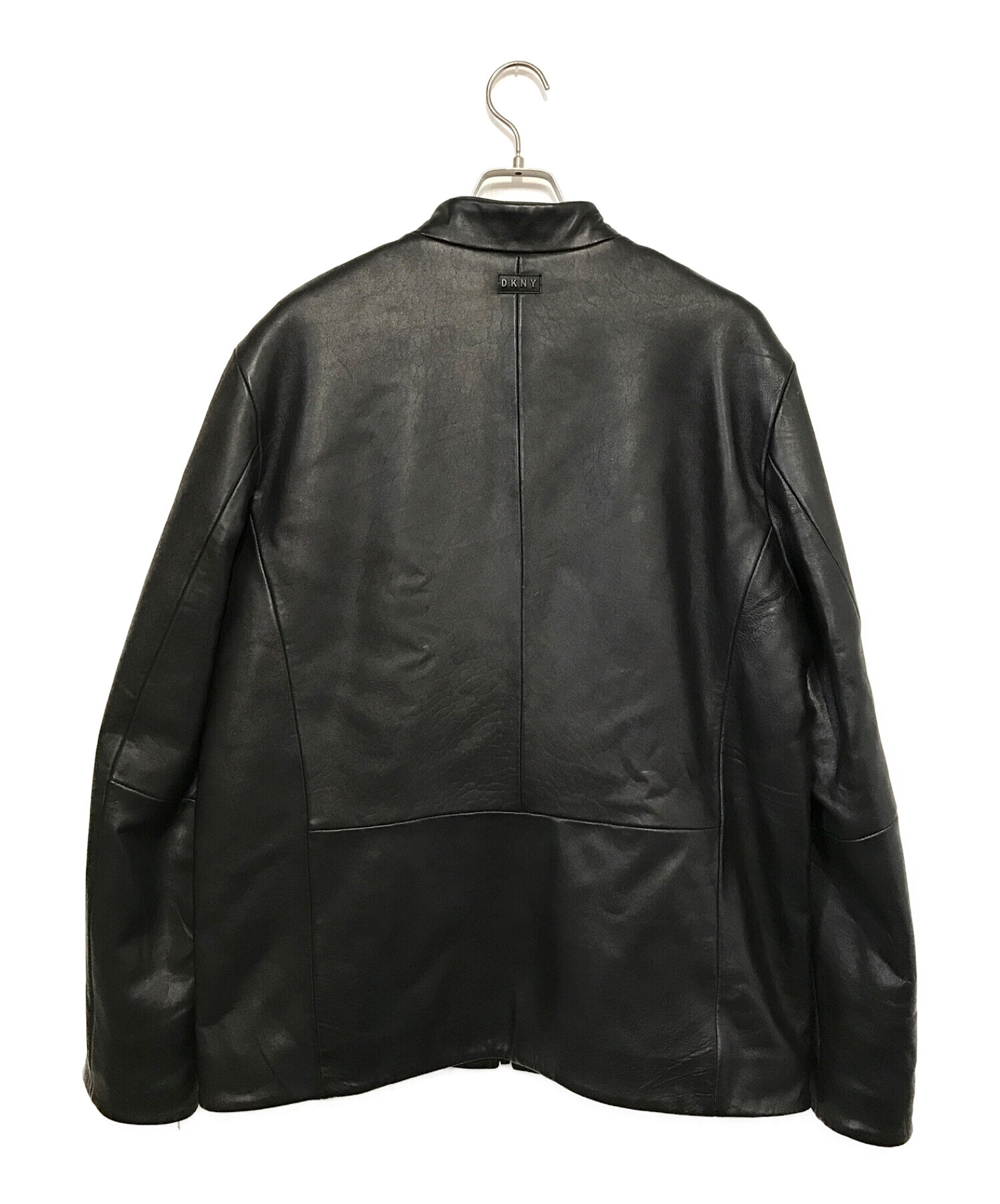 DKNY (ダナキャランニューヨーク) シングルライダースジャケット ブラック サイズ:Ⅼ