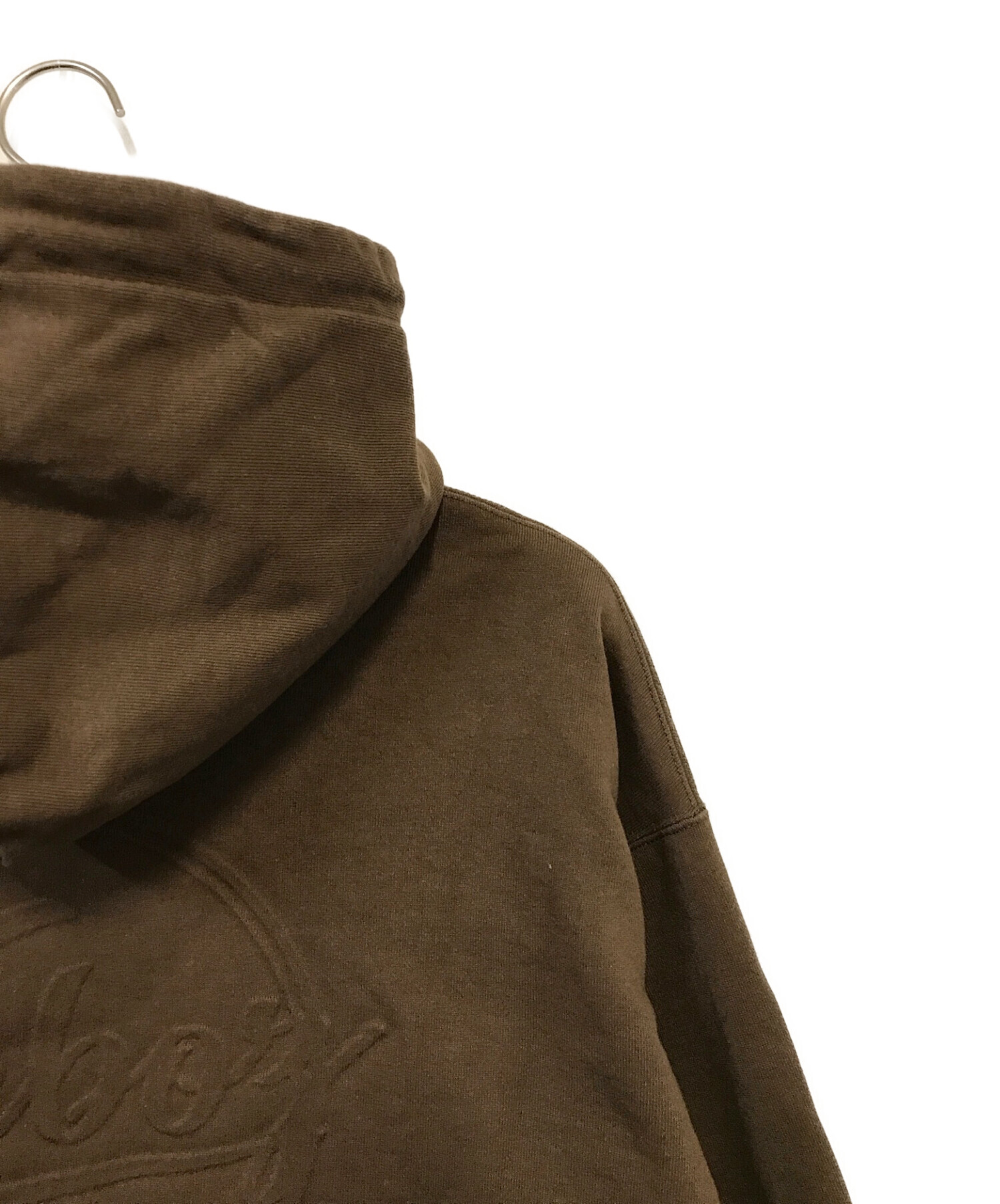 KEBOZ (ケボズ) EMBOSS BB LOGO SWEAT HOODIE ブラウン サイズ:Ⅼ