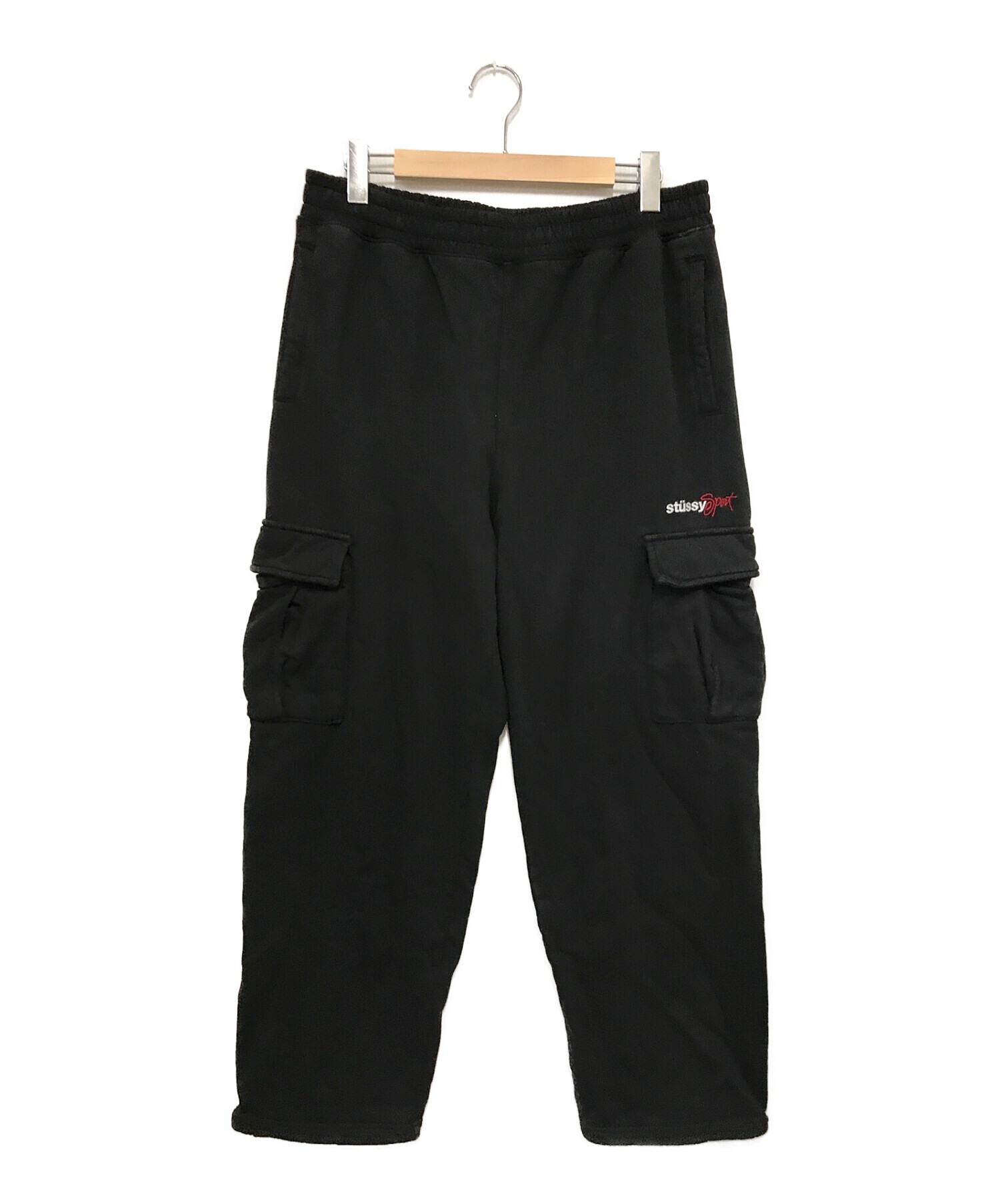 stussy sport (ステューシー スポーツ) SPORT CARGO FLEECE PANT ブラック サイズ:Ⅼ