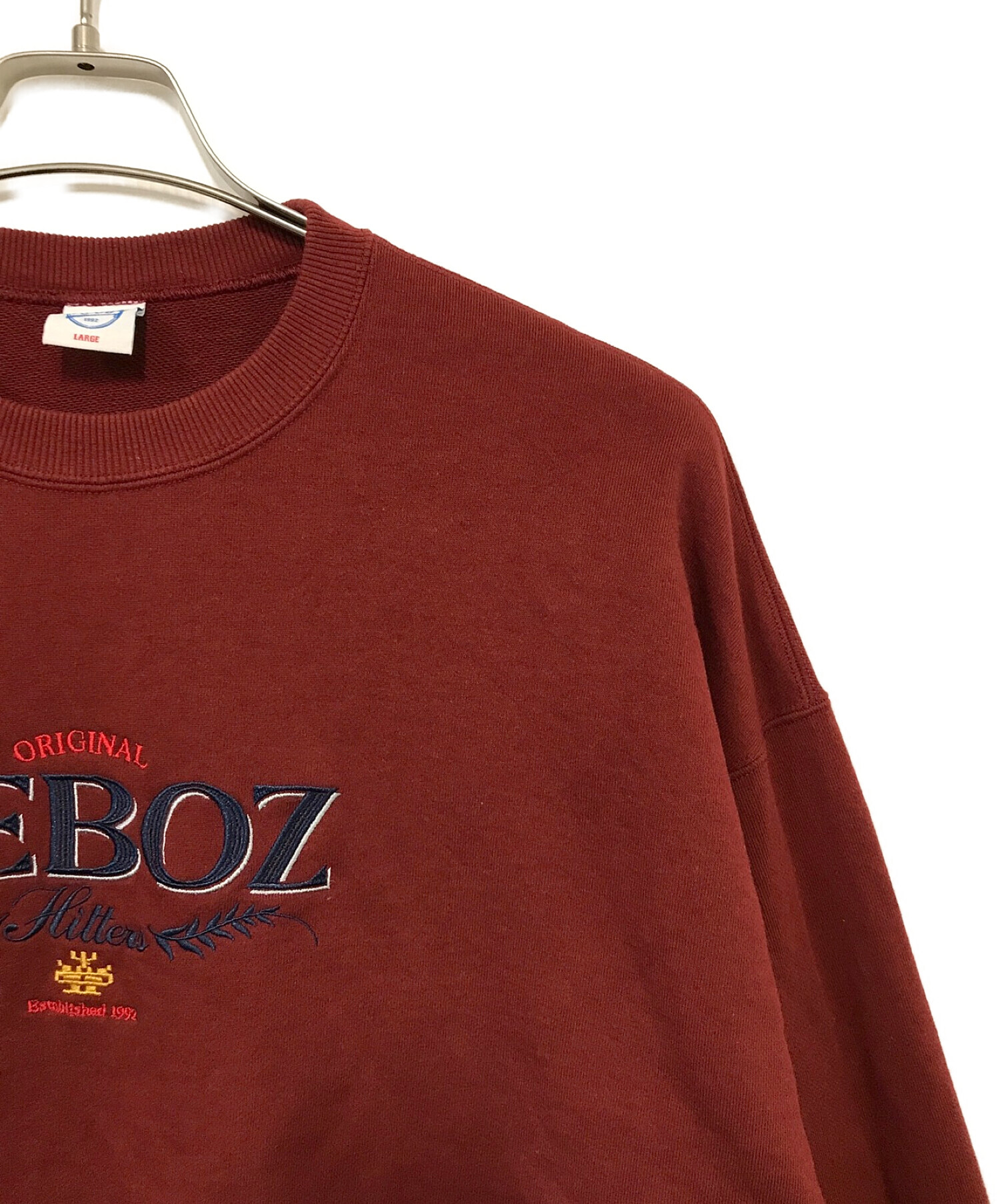 中古・古着通販】KEBOZ (ケボズ) CFT SWEAT CREWNECK ボルドー サイズ