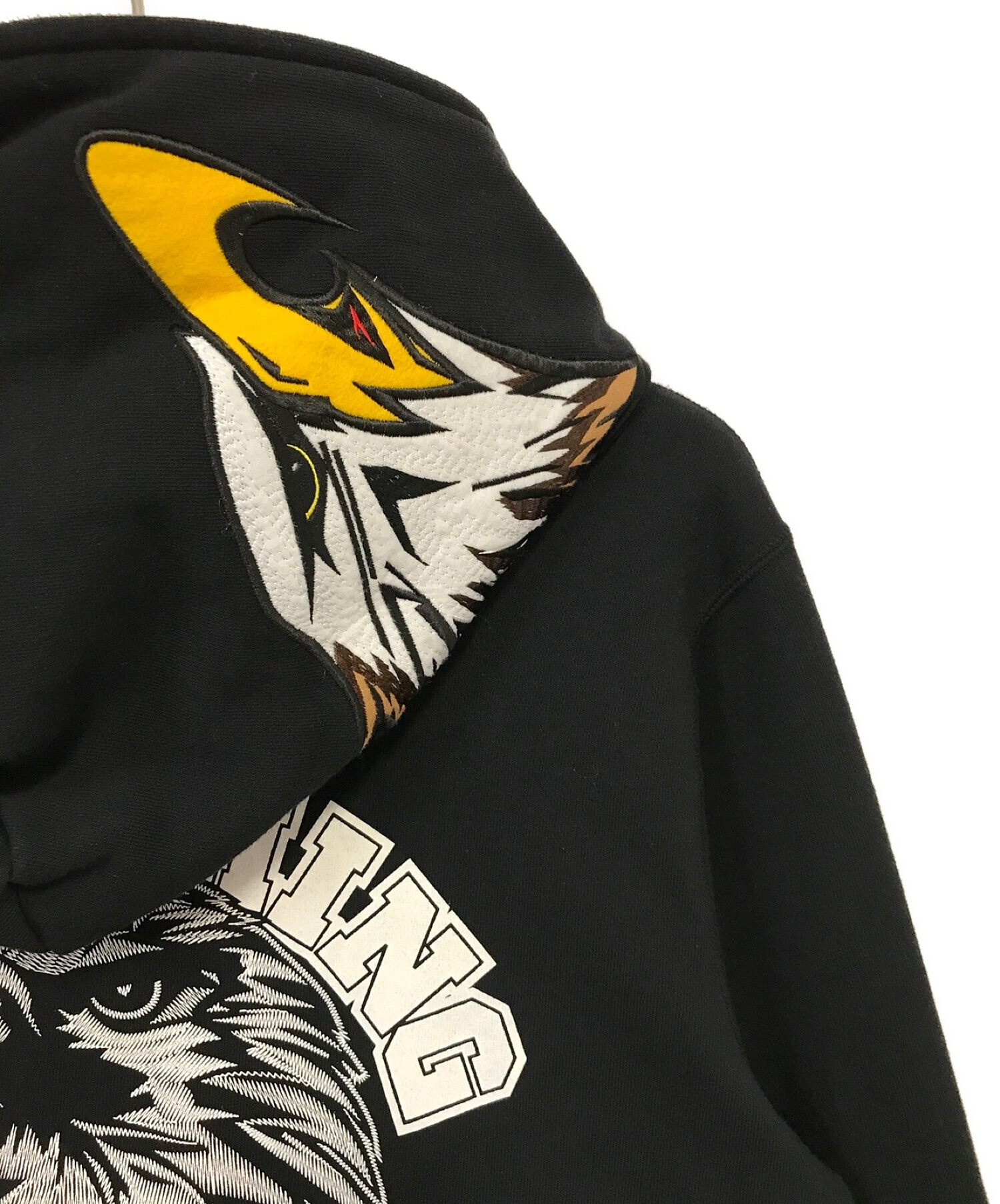 A BATHING APE (ア ベイシング エイプ) EAGLE FULL ZIP HOODIE ブラック サイズ:Ⅼ