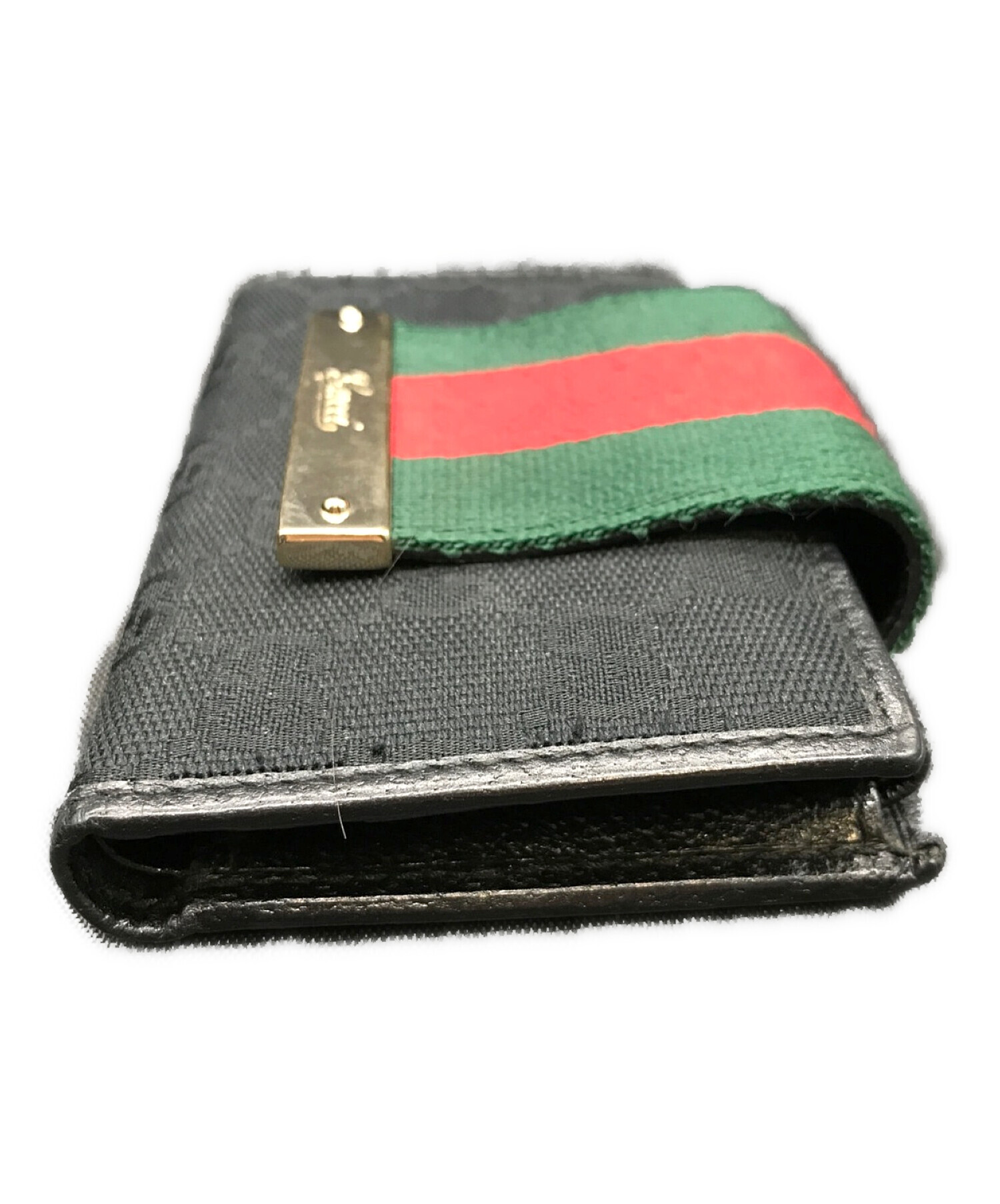 中古・古着通販】GUCCI (グッチ) シェリーライン 2つ折り財布 ブラック｜ブランド・古着通販 トレファク公式【TREFAC  FASHION】スマホサイト