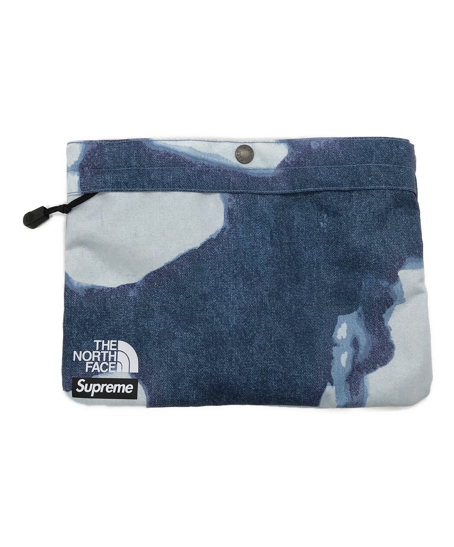 SUPREME (シュプリーム) THE NORTH FACE (ザ ノース フェイス) Bleached Denim Print Shoulder  Bag インディゴ