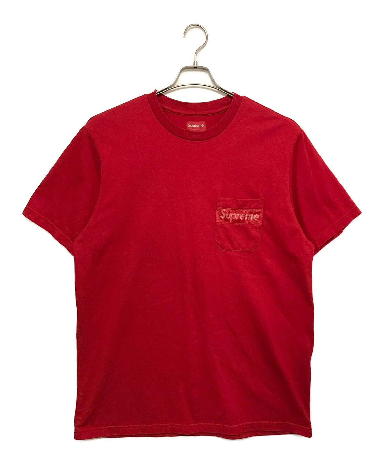 supreme mesh stripe pocket teeTシャツ/カットソー(半袖/袖なし)