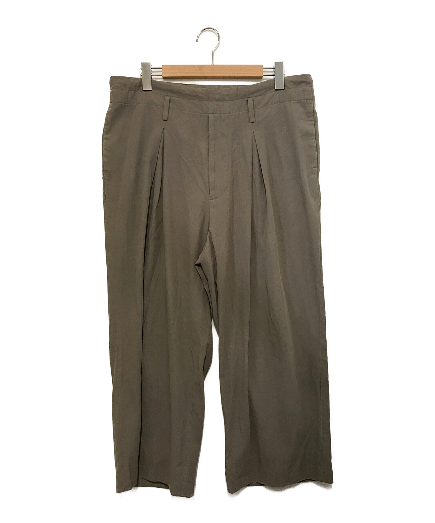 中古・古着通販】URU (ウル) WIDE SLACKS ベージュ サイズ:2｜ブランド