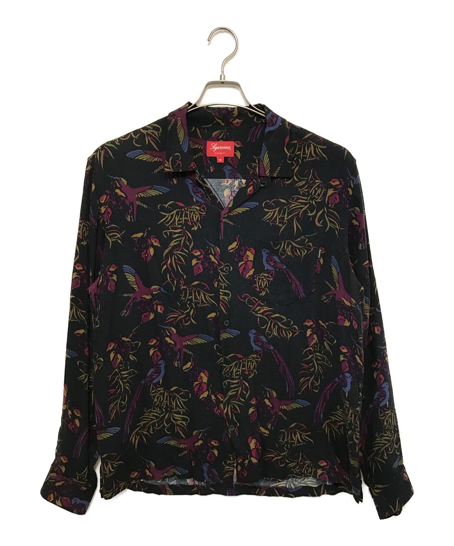 SUPREME (シュプリーム) Birds Of Paradise Rayon Shirts ブラック サイズ:M