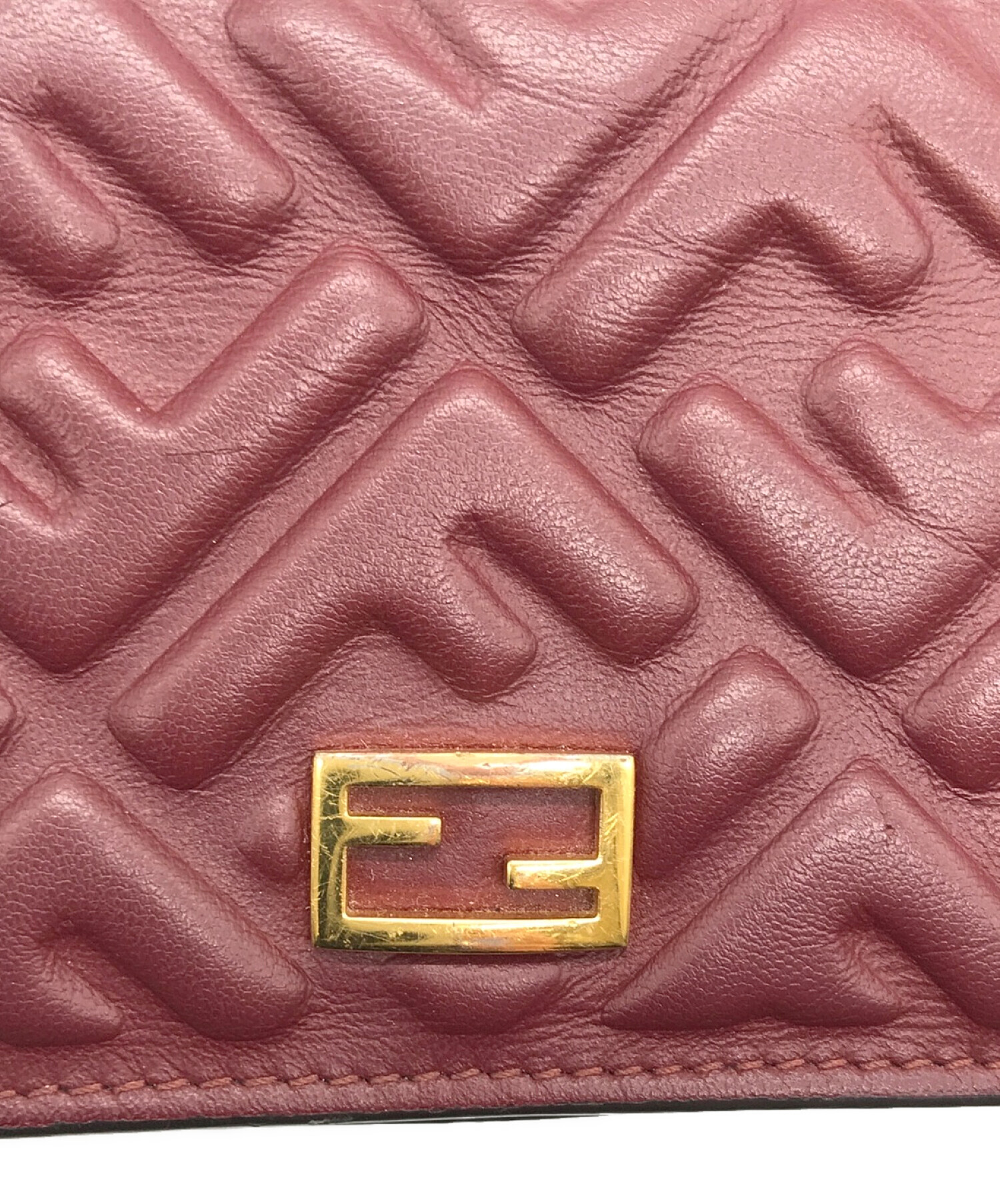 FENDI (フェンディ) BAGUETTE / バゲット 2つ折り財布 ボルドー