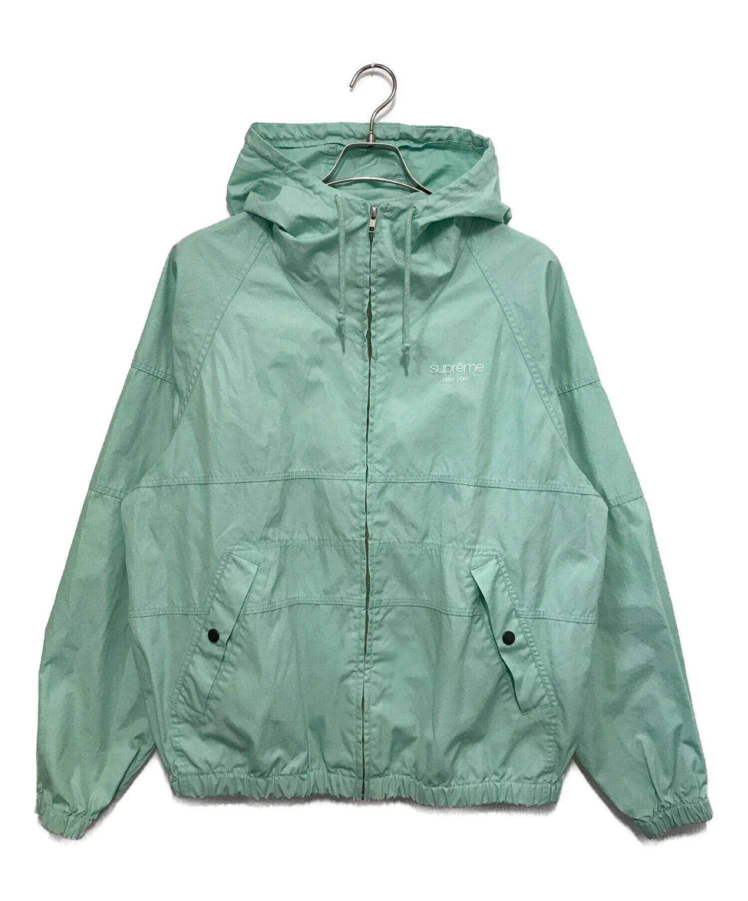 SUPREME (シュプリーム) Cotton Hooded Raglan Jacket グリーン サイズ:M
