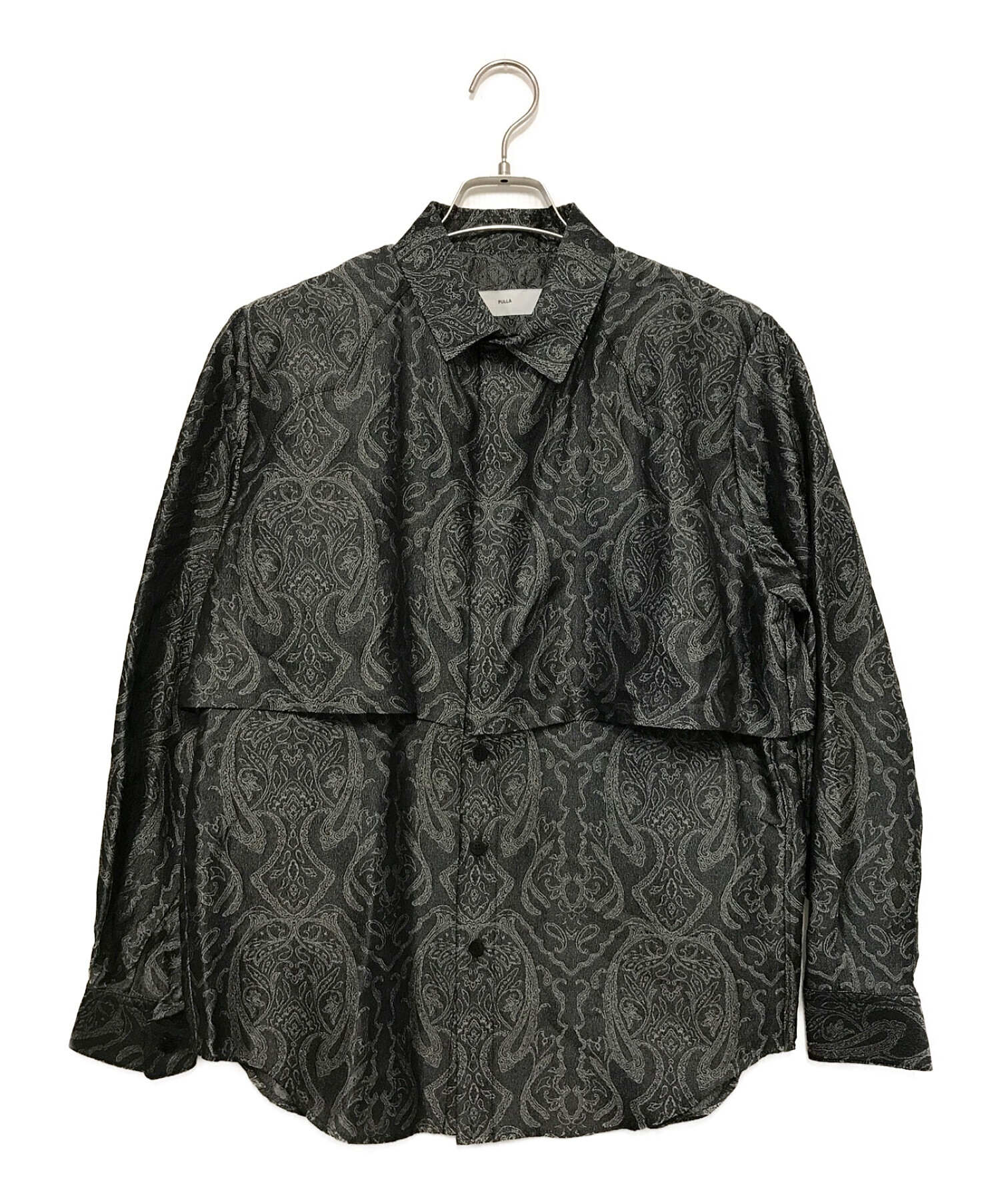 TOGA PULLA (トーガ プルラ) ジャガードシャツ グレー サイズ:36 未使用品