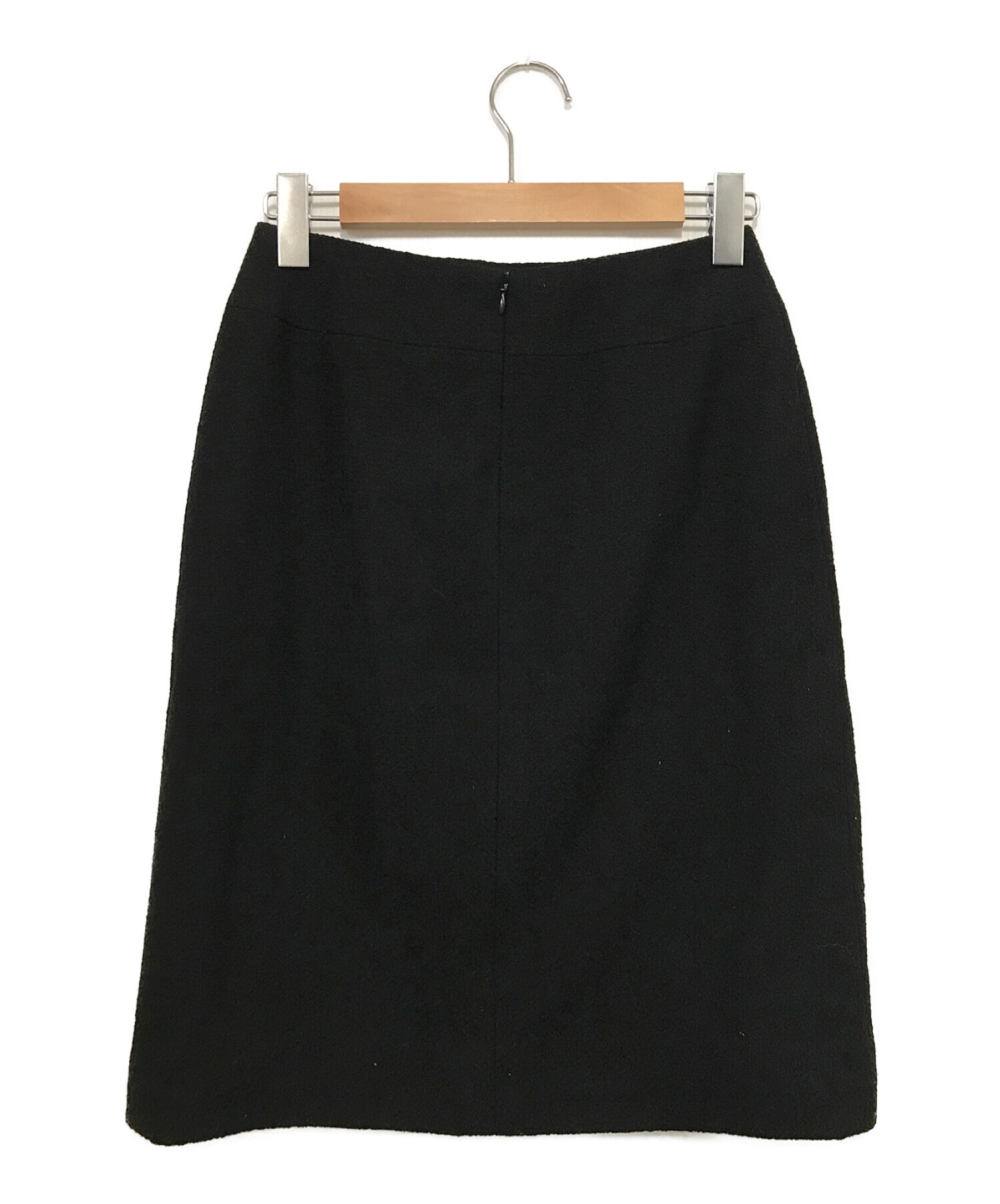 CHANEL (シャネル) ツイードスカート ブラック サイズ:40