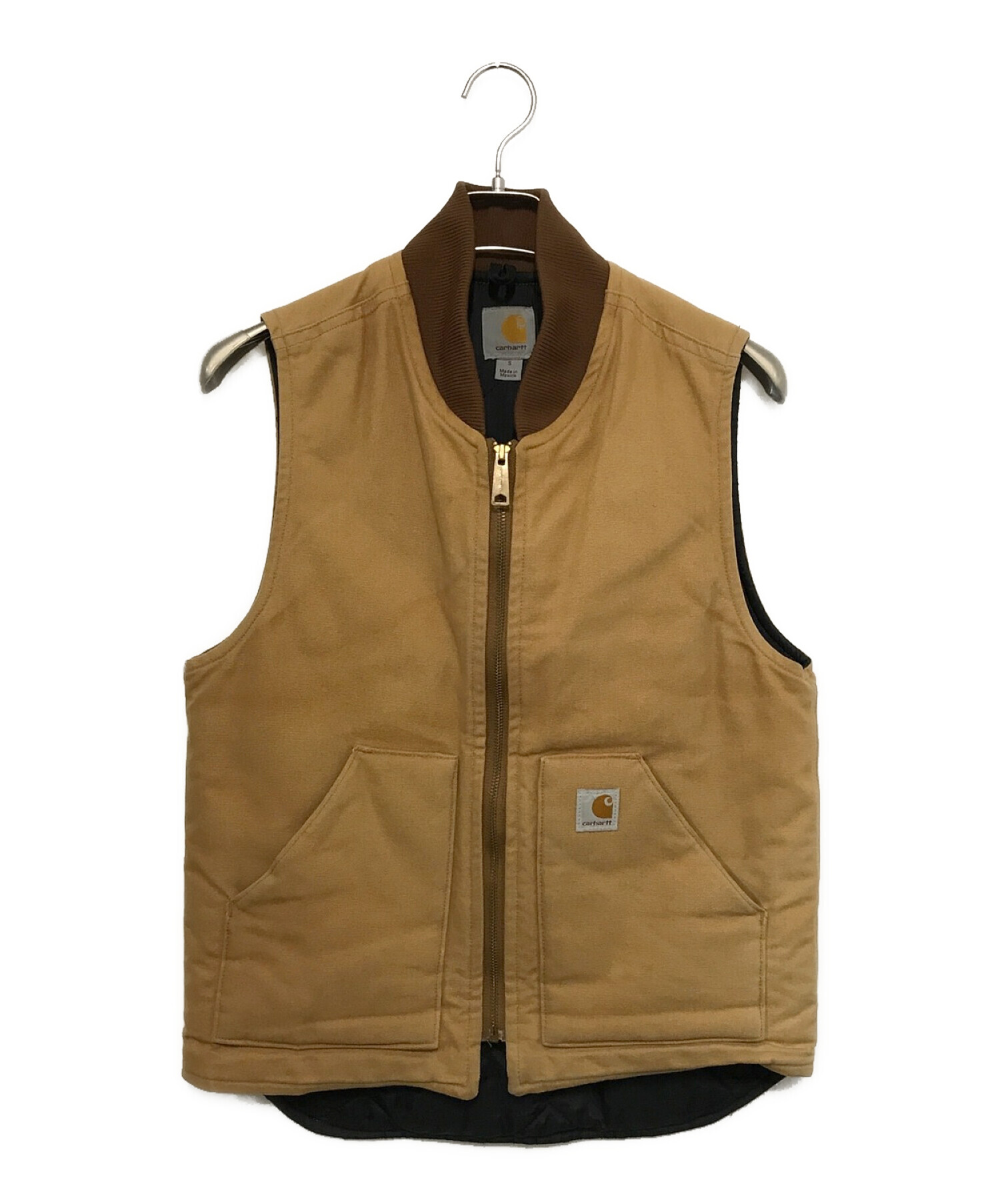 中古・古着通販】CarHartt (カーハート) ダック地ベスト ブラウン