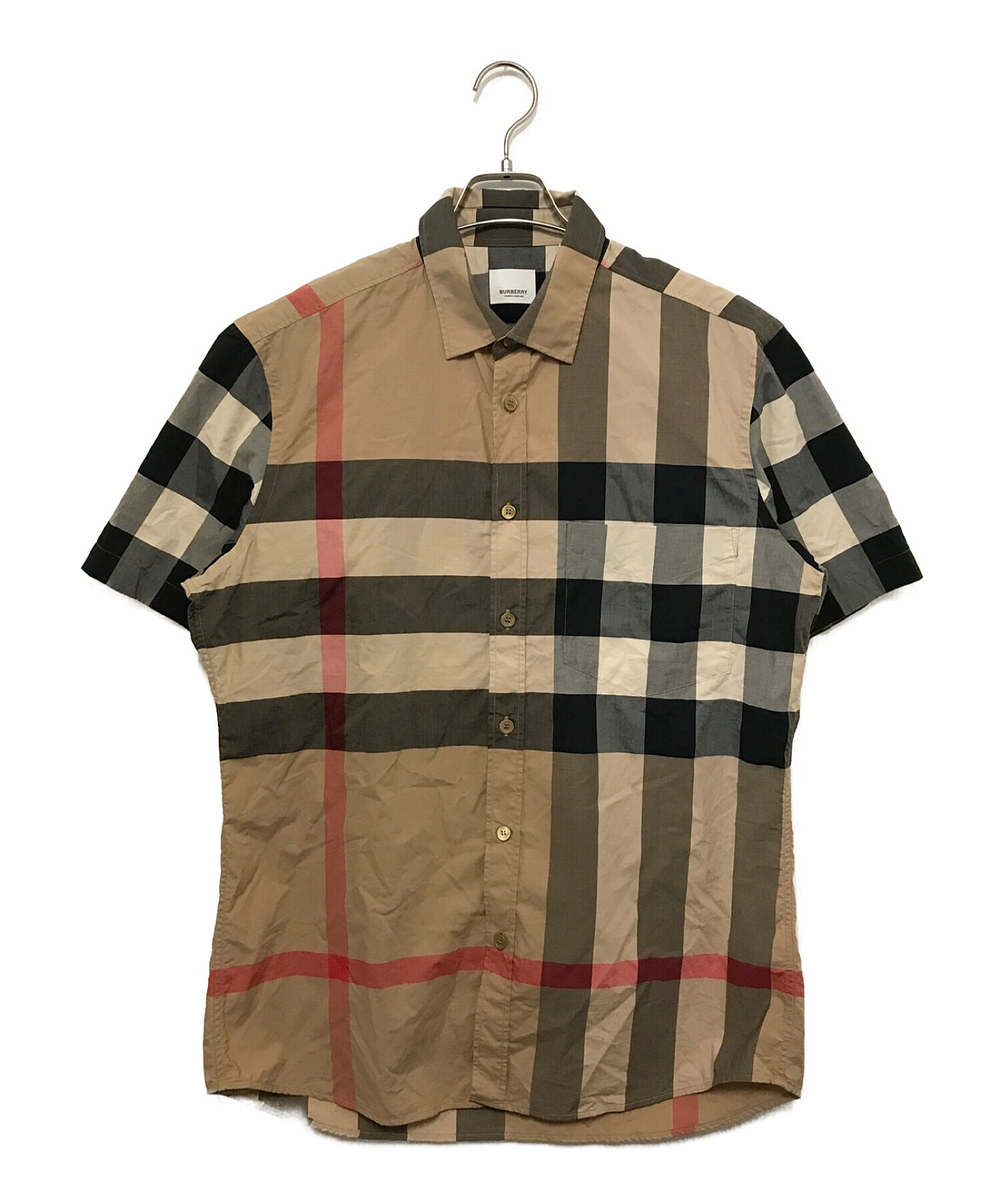 BURBERRY (バーバリー) ショートスリーブカッターシャツ ブラウン サイズ:Ⅼ