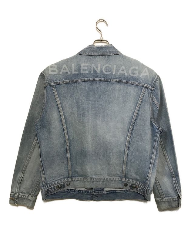 中古・古着通販】BALENCIAGA (バレンシアガ) バックステンシルロゴデニムジャケット インディゴ サイズ:44｜ブランド・古着通販  トレファク公式【TREFAC FASHION】スマホサイト