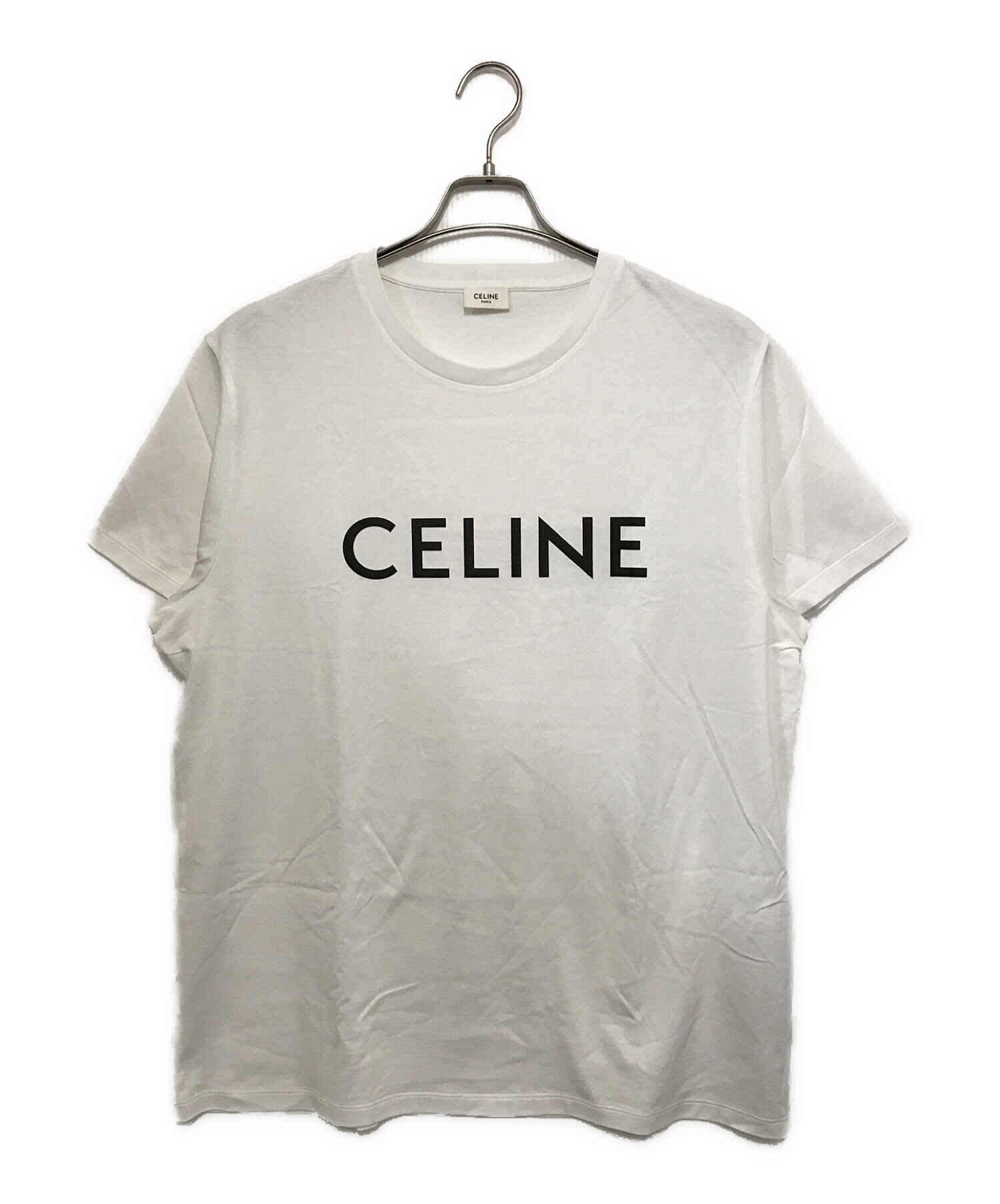 CELINE (セリーヌ) ロゴプリントTシャツ ホワイト サイズ:XL