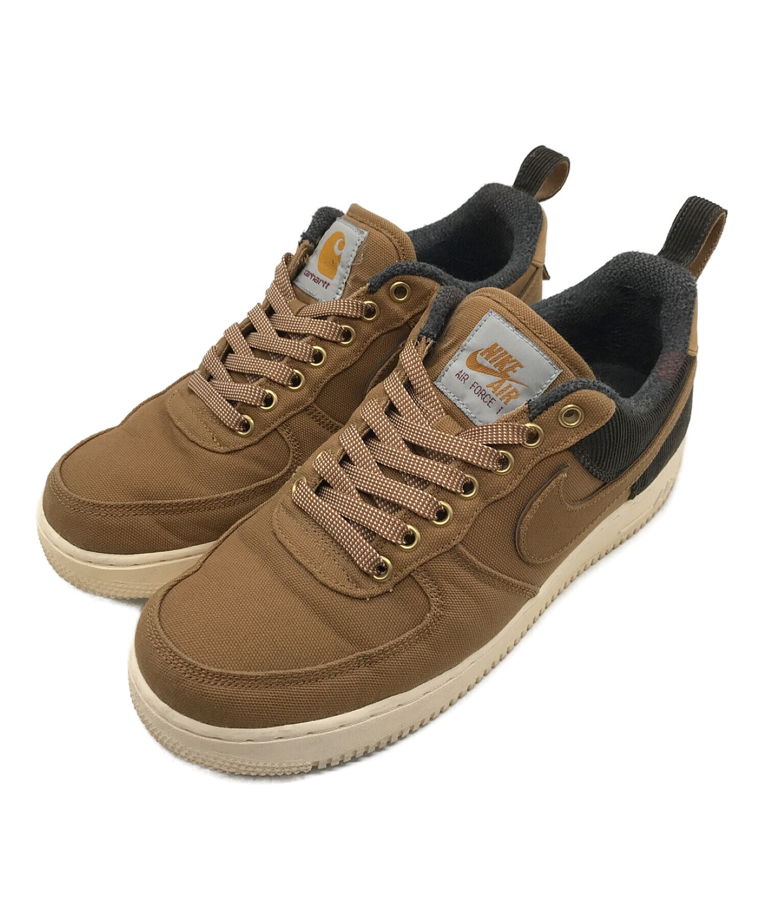 NIKE (ナイキ) Carhartt WIP (カーハートダブリューアイピー) AIR FORCE 1 07 PRM WIP ブラウン  サイズ:27.5