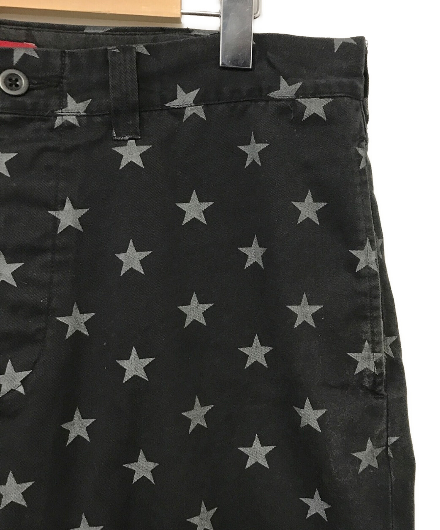 SUPREME (シュプリーム) Chino Pant Black Stars / チノ パンツ ブラック スターズ ブラック サイズ:34