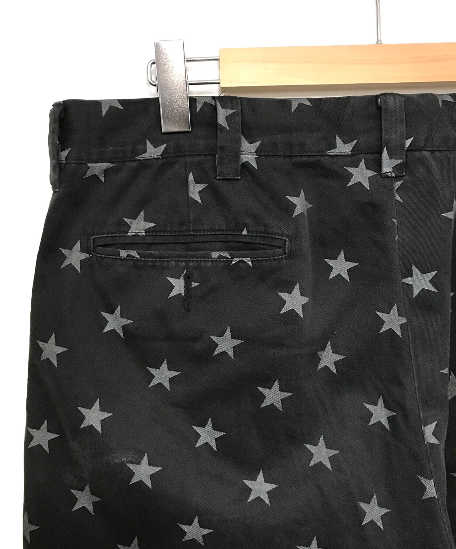 SUPREME (シュプリーム) Chino Pant Black Stars / チノ パンツ ブラック スターズ ブラック サイズ:34
