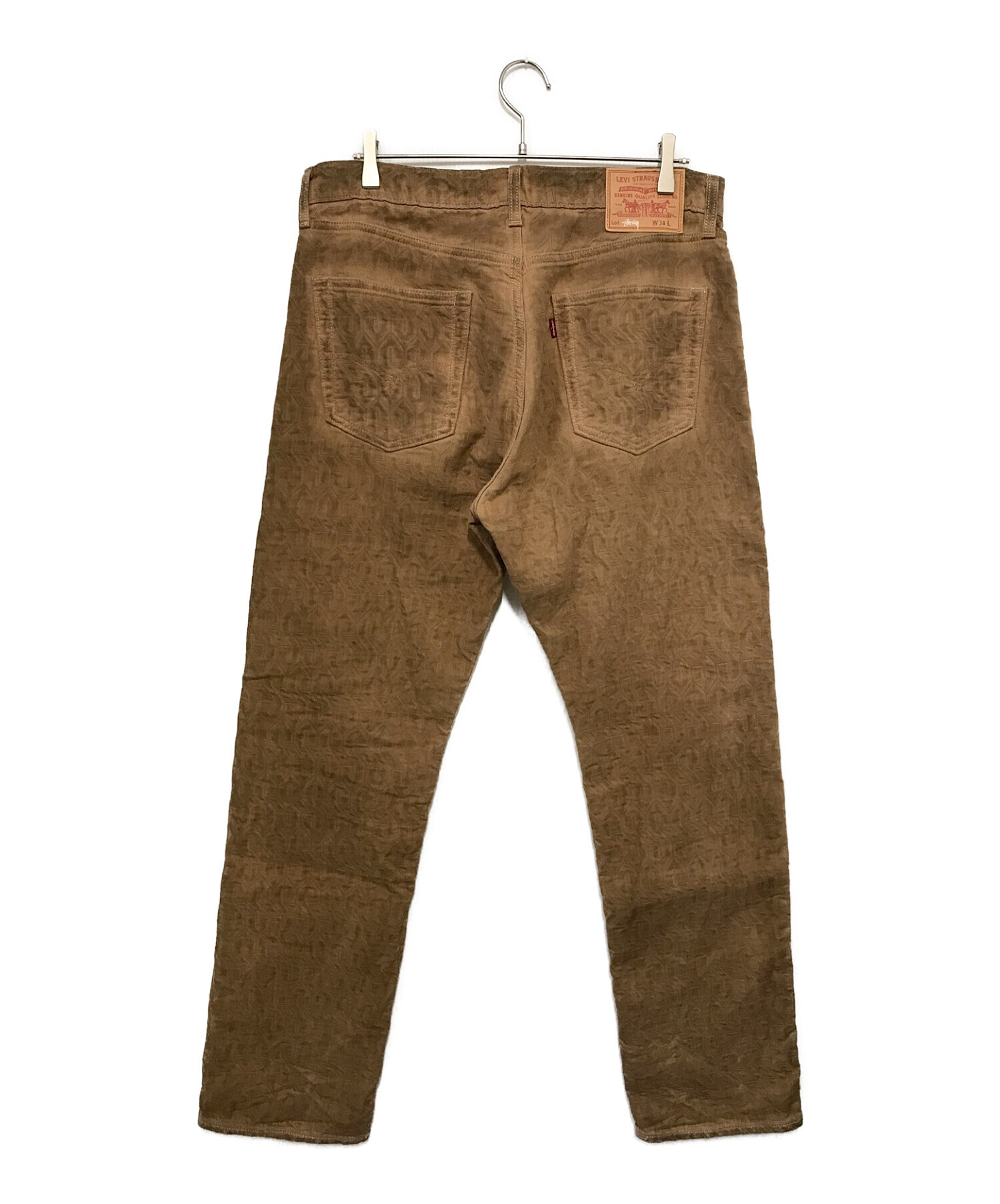 stussystussy  levi's jacquard jeans ブラウン　w34