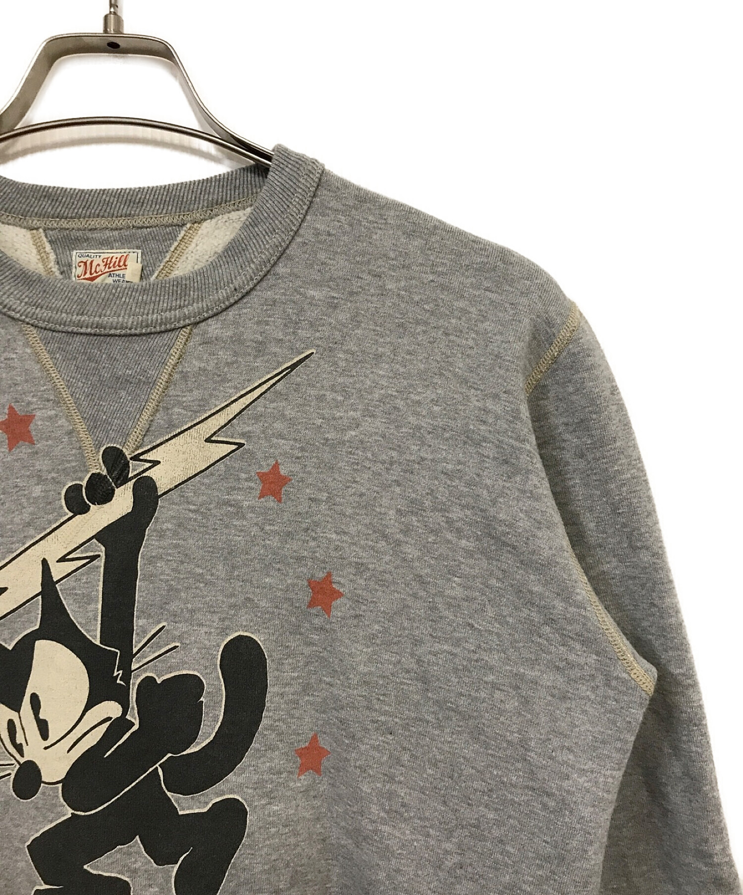 TOYS MCCOY (トイズマッコイ) Felix the Cat (フィリックスザキャット) Military Sweat Shirt グレー  サイズ:42