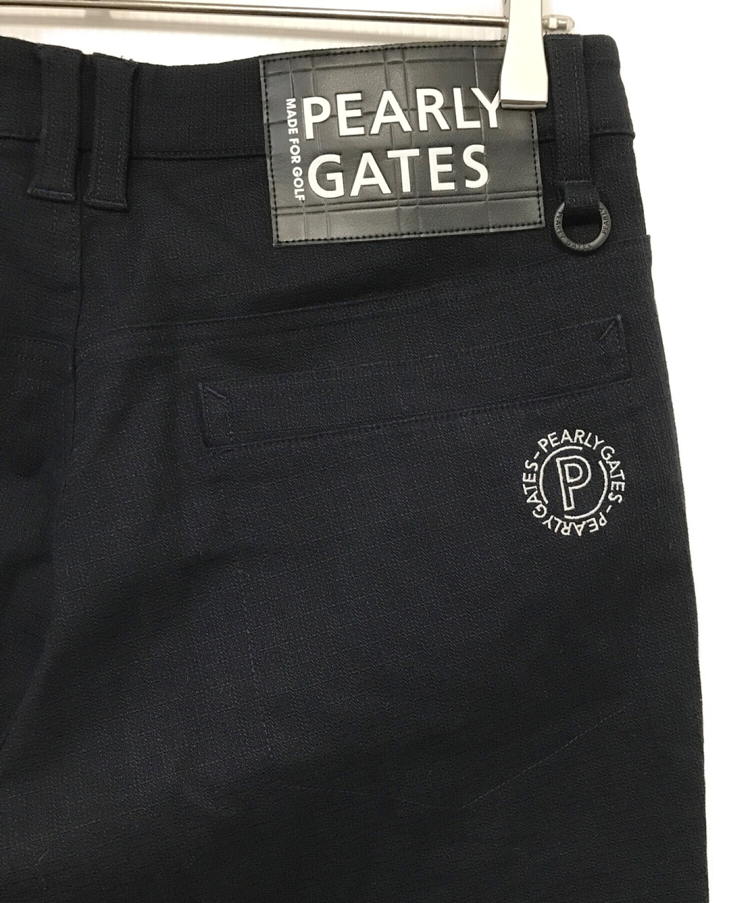 PEARLY GATES (パーリーゲイツ) コットンストレッチドビーチェック 5ポケットパンツ ネイビー サイズ:4