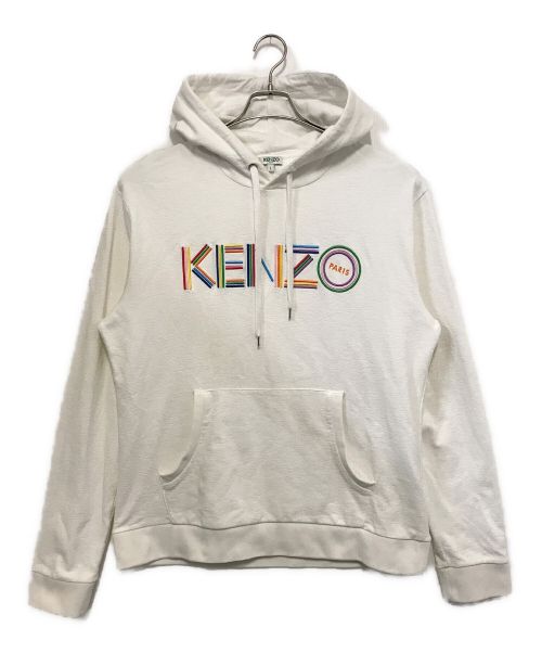 中古・古着通販】KENZO (ケンゾー) ロゴプルオーバーパーカー ホワイト