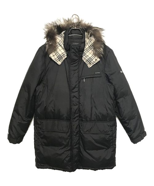 中古・古着通販】BURBERRY BLACK LABEL (バーバリーブラックレーベル) フォックスファー付ダウンコート ブラック  サイズ:M｜ブランド・古着通販 トレファク公式【TREFAC FASHION】スマホサイト