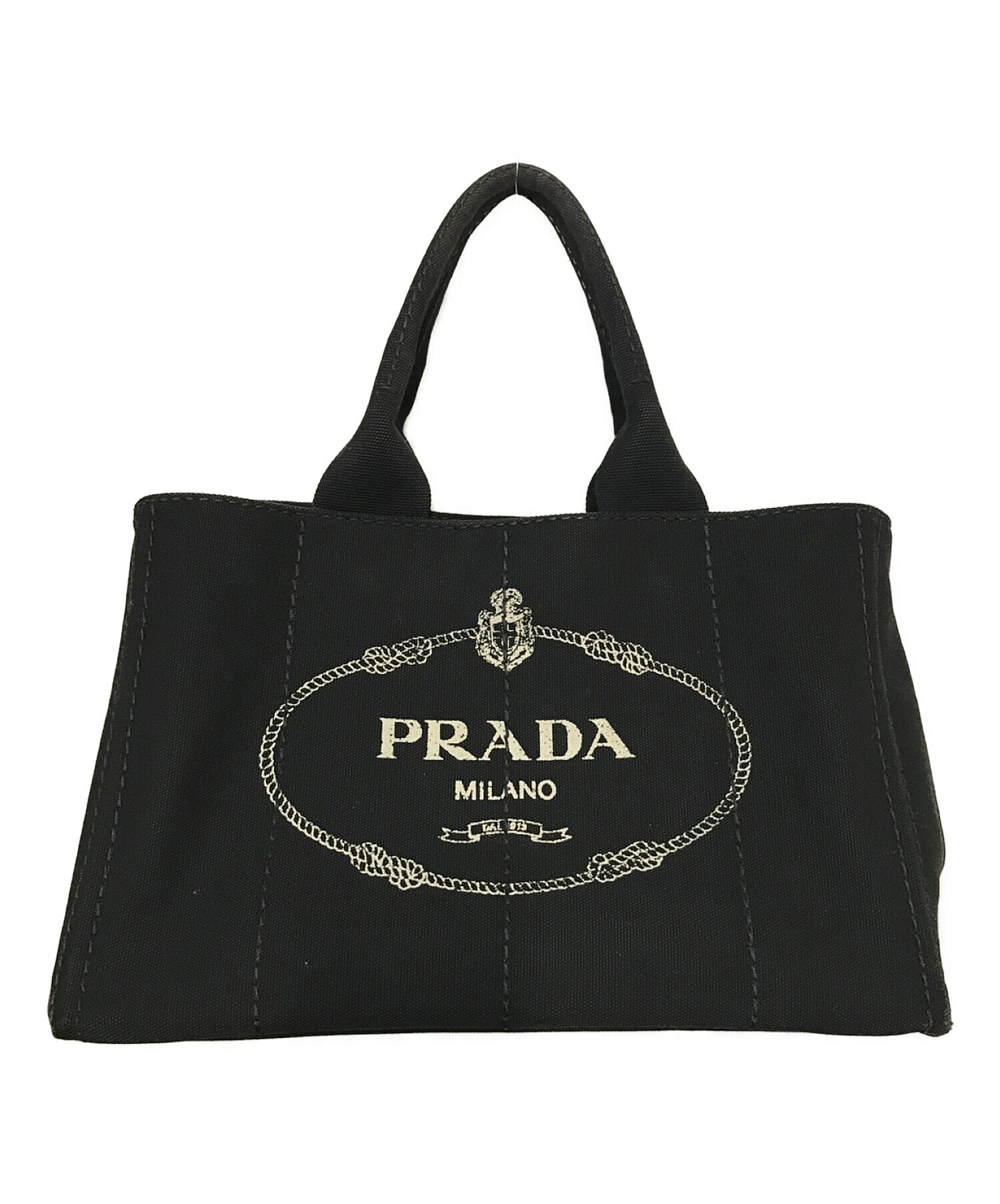 中古・古着通販】PRADA (プラダ) カナパ ハンドバッグ ブラック