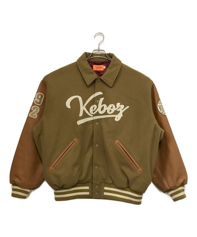 中古・古着通販】KEBOZ (ケボズ) MELTON & LEATHER VARSITY JACKET キャメル サイズ:Ⅼ｜ブランド・古着通販  トレファク公式【TREFAC FASHION】スマホサイト