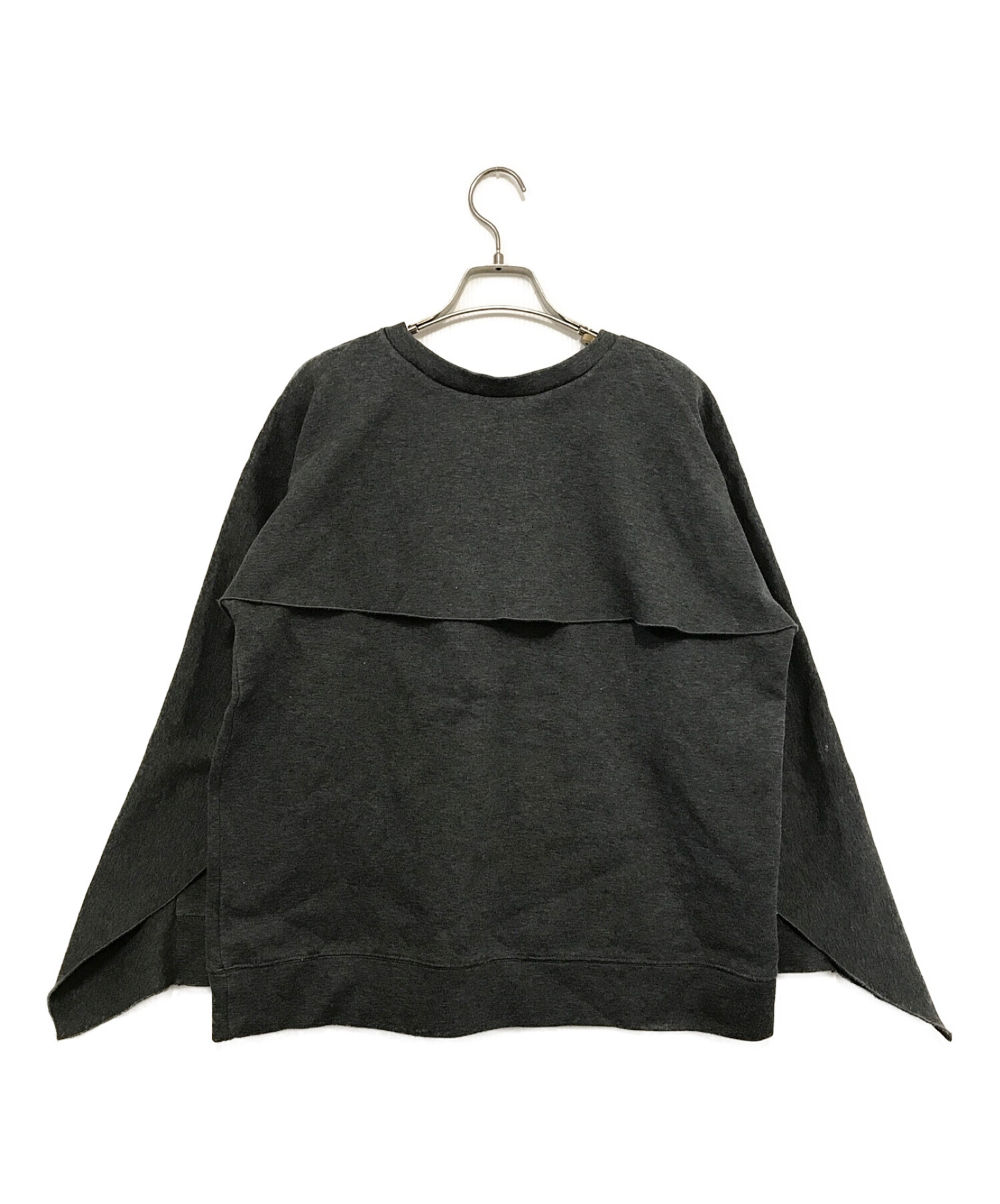 CLANE (クラネ) CARD BOARD BACK FRILL TOPS グレー サイズ:1