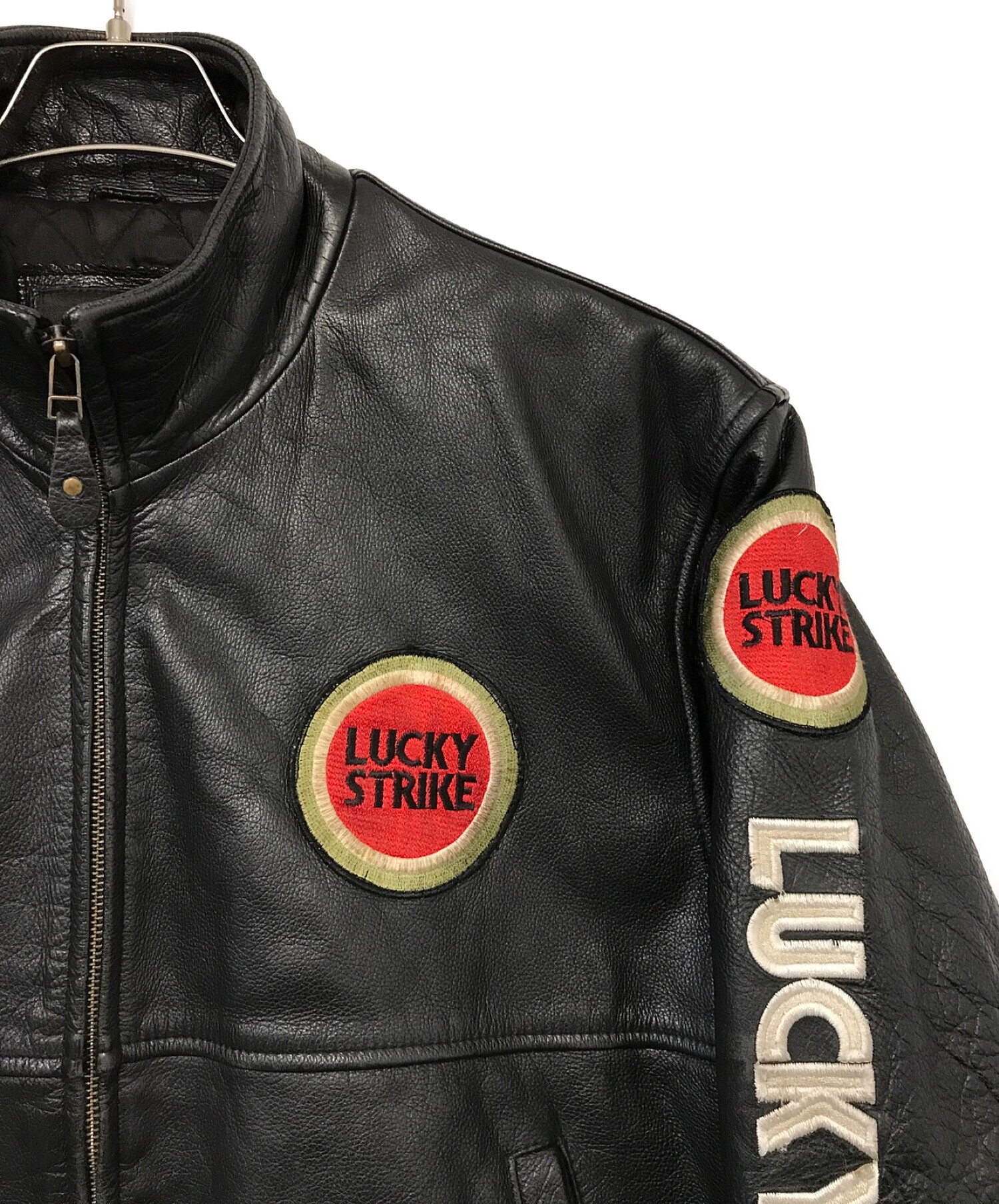 LUCKY STRIKE (ラッキーストライク) レザージャケット ブラック サイズ:Ⅼ