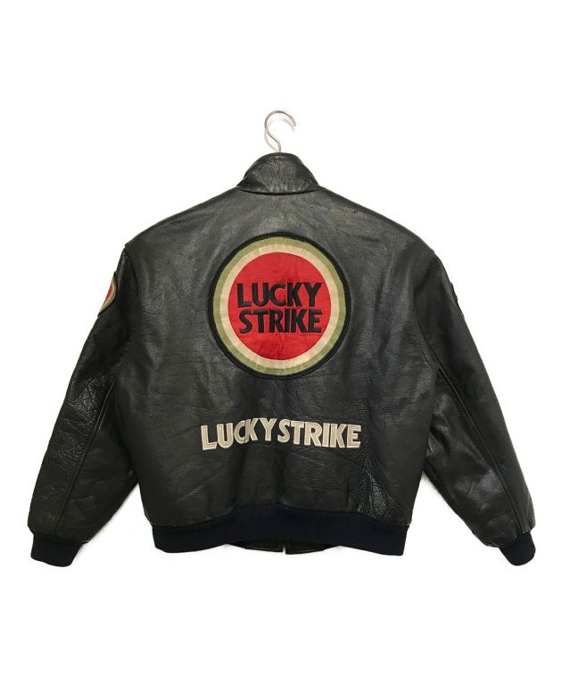 レア LUCKYSTRIKE あざとい ラッキーストライク シャツジャケット 赤 3L