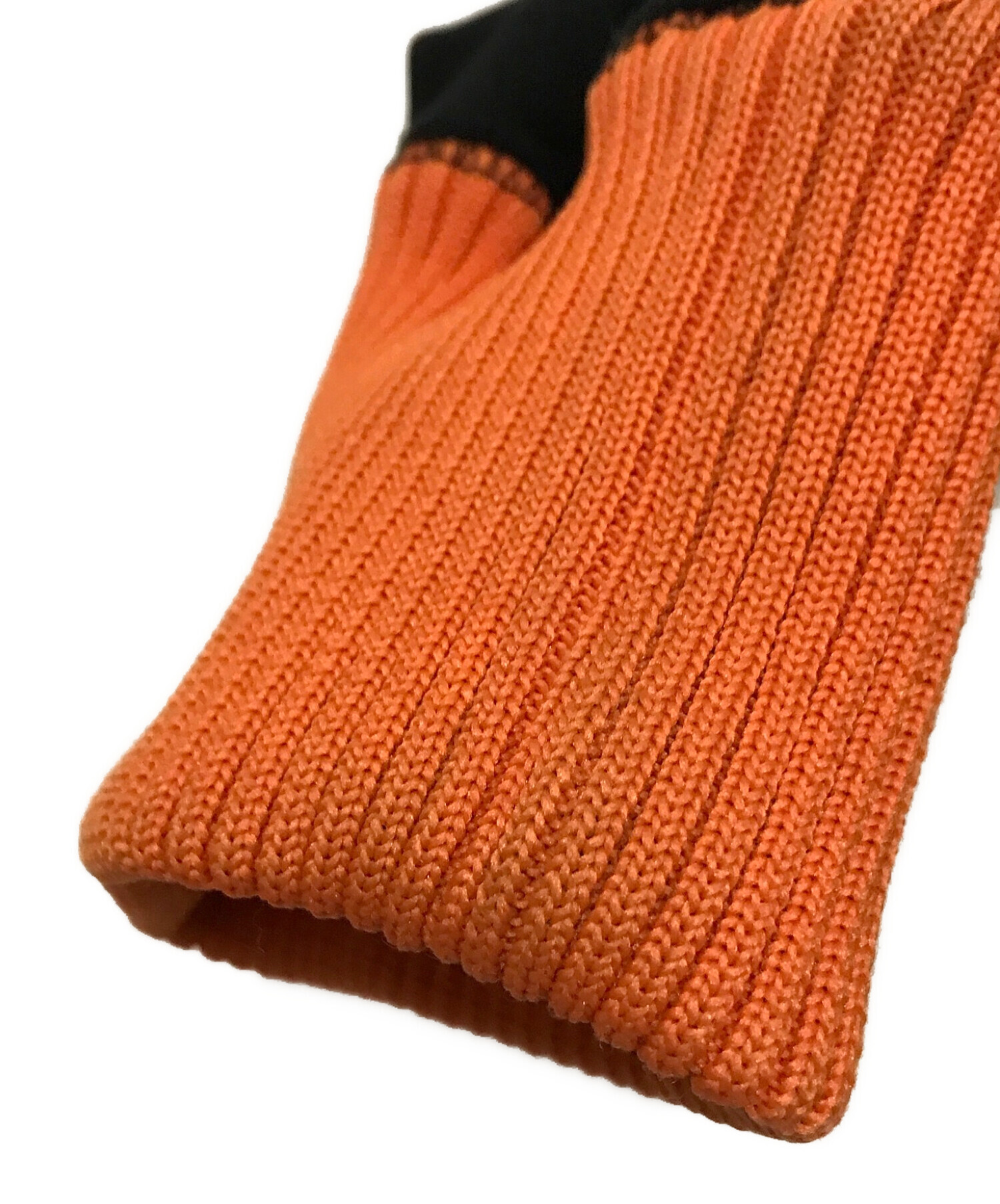 KOLOR (カラー) 襟付きオーバーサイズスウェット ブラック×オレンジ サイズ:1