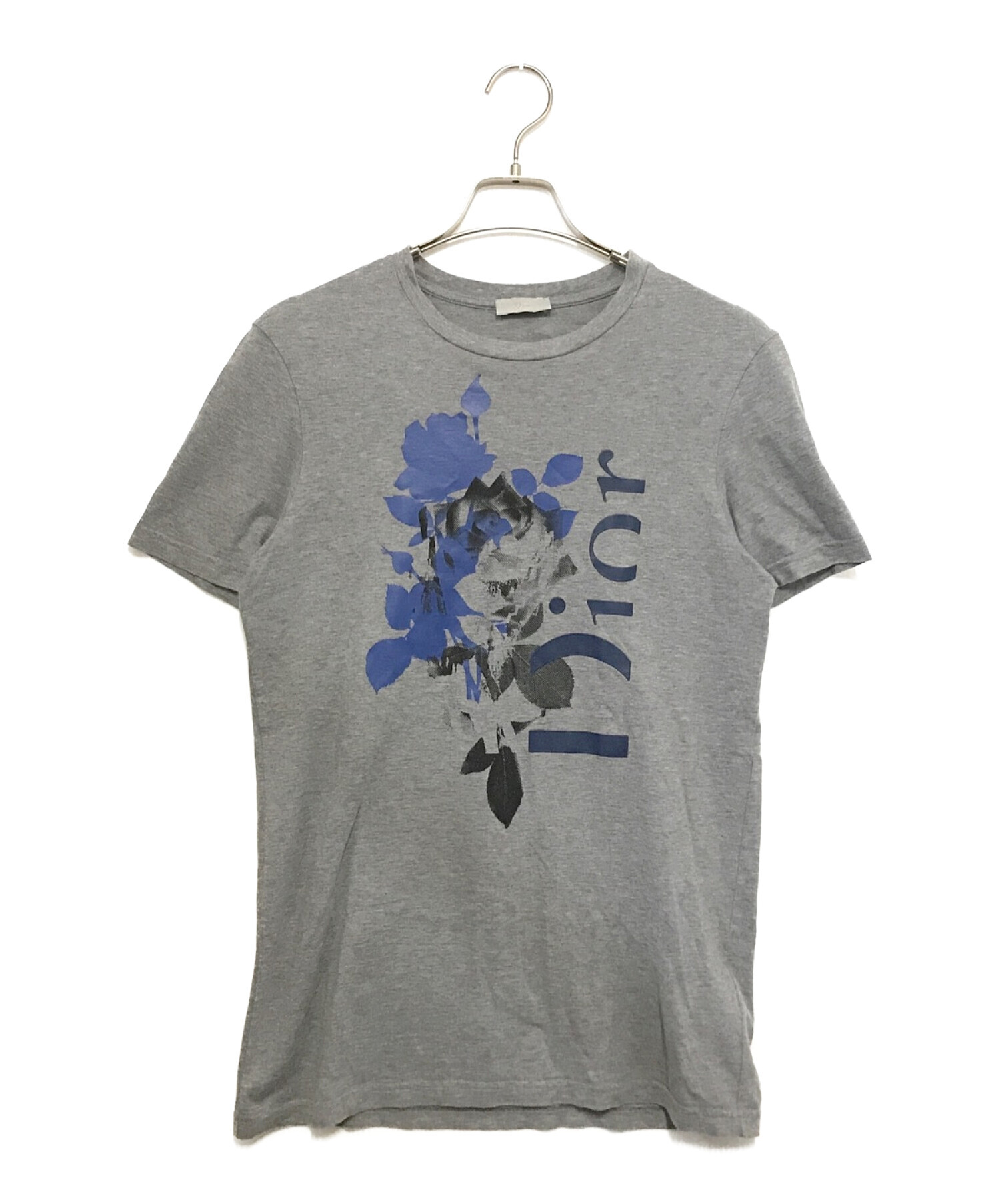 中古・古着通販】Christian Dior (クリスチャン ディオール) Rose Print Tee / ローズ プリント Tシャツ グレー  サイズ:XXS｜ブランド・古着通販 トレファク公式【TREFAC FASHION】スマホサイト