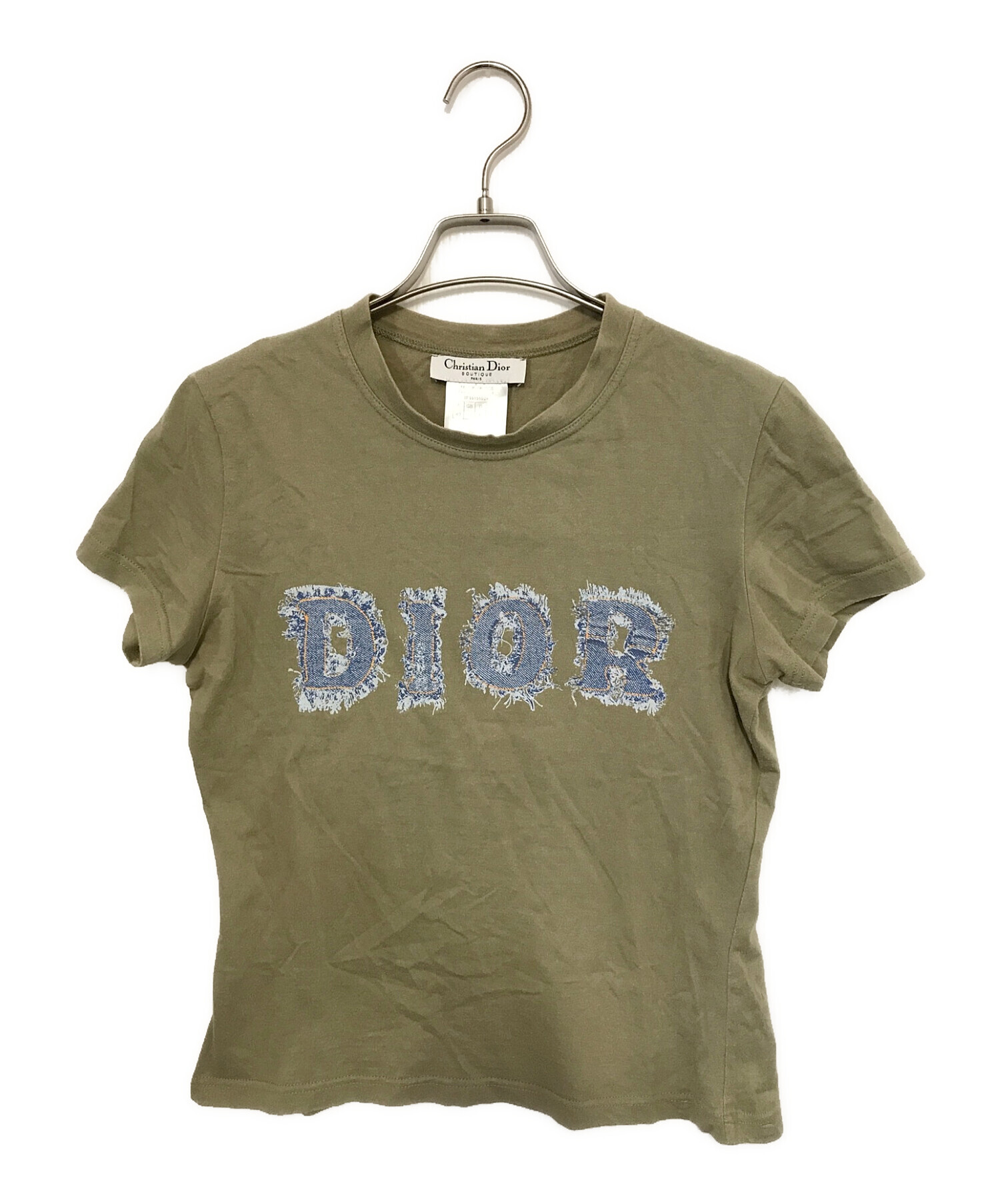 トップスChristian Dior Tシャツ 40 デニムプリントロゴ ディオール